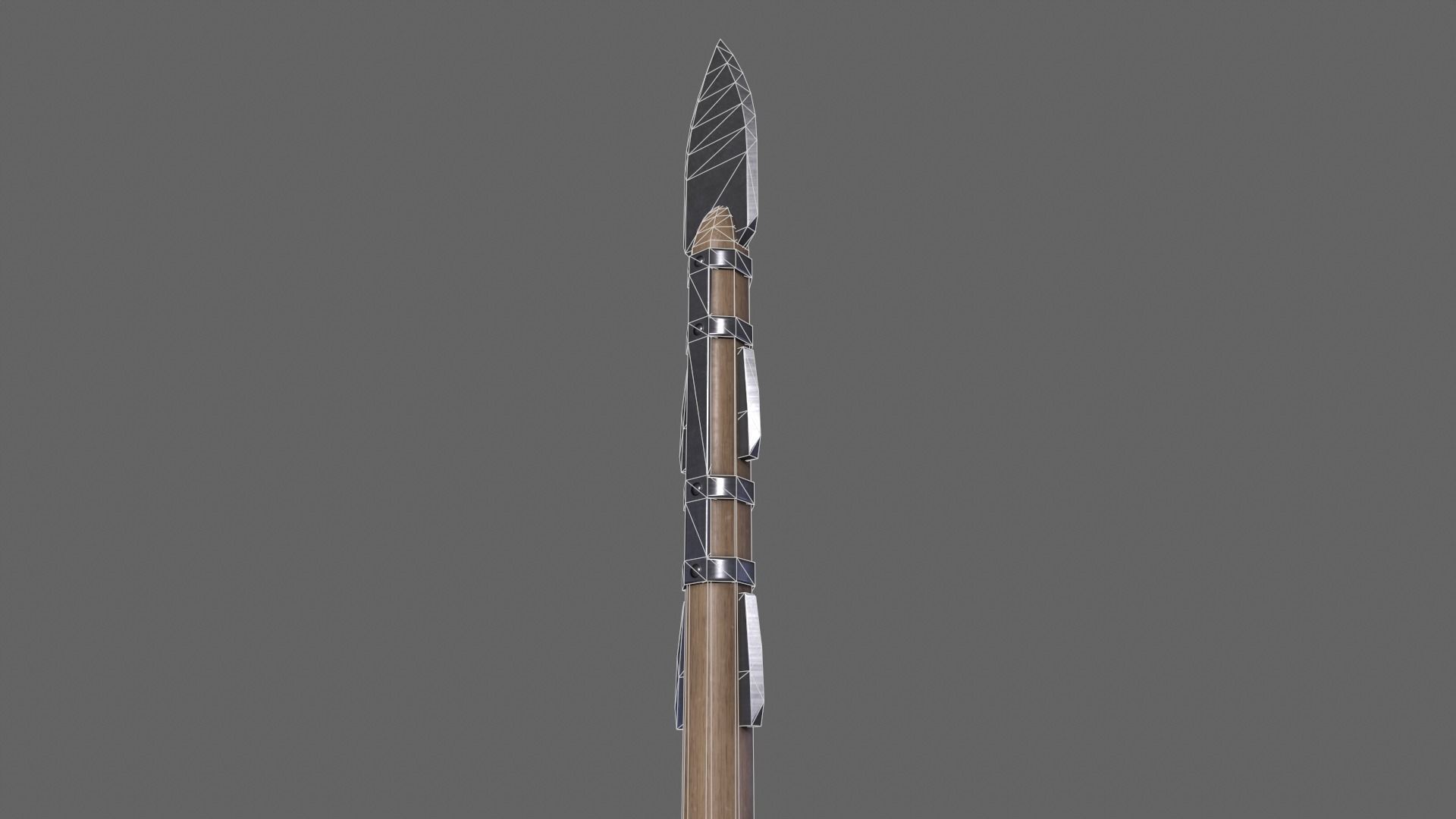 PBR Spear V1b Low-poly 3D model_9