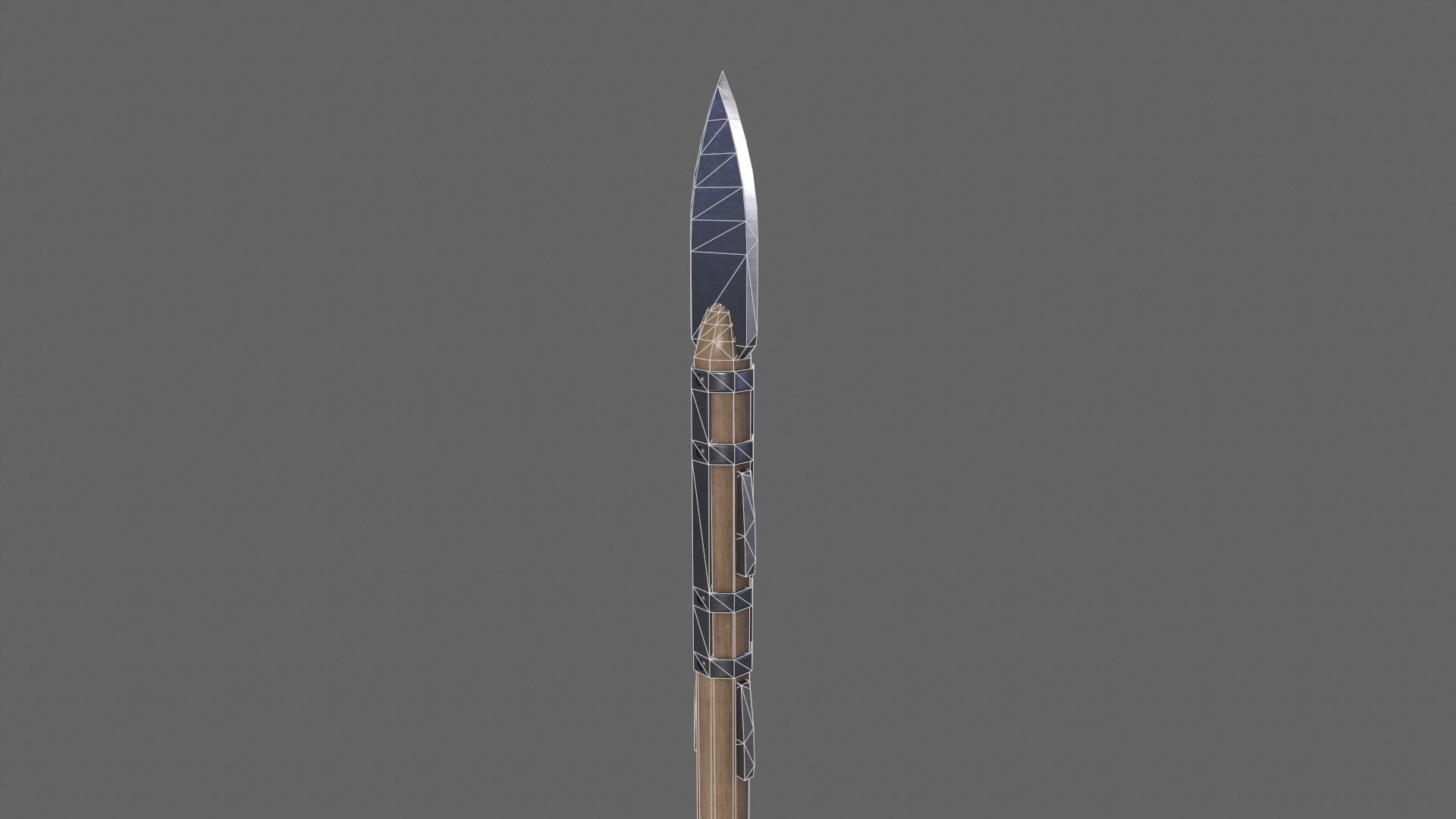 PBR Spear V1b Low-poly 3D model_7