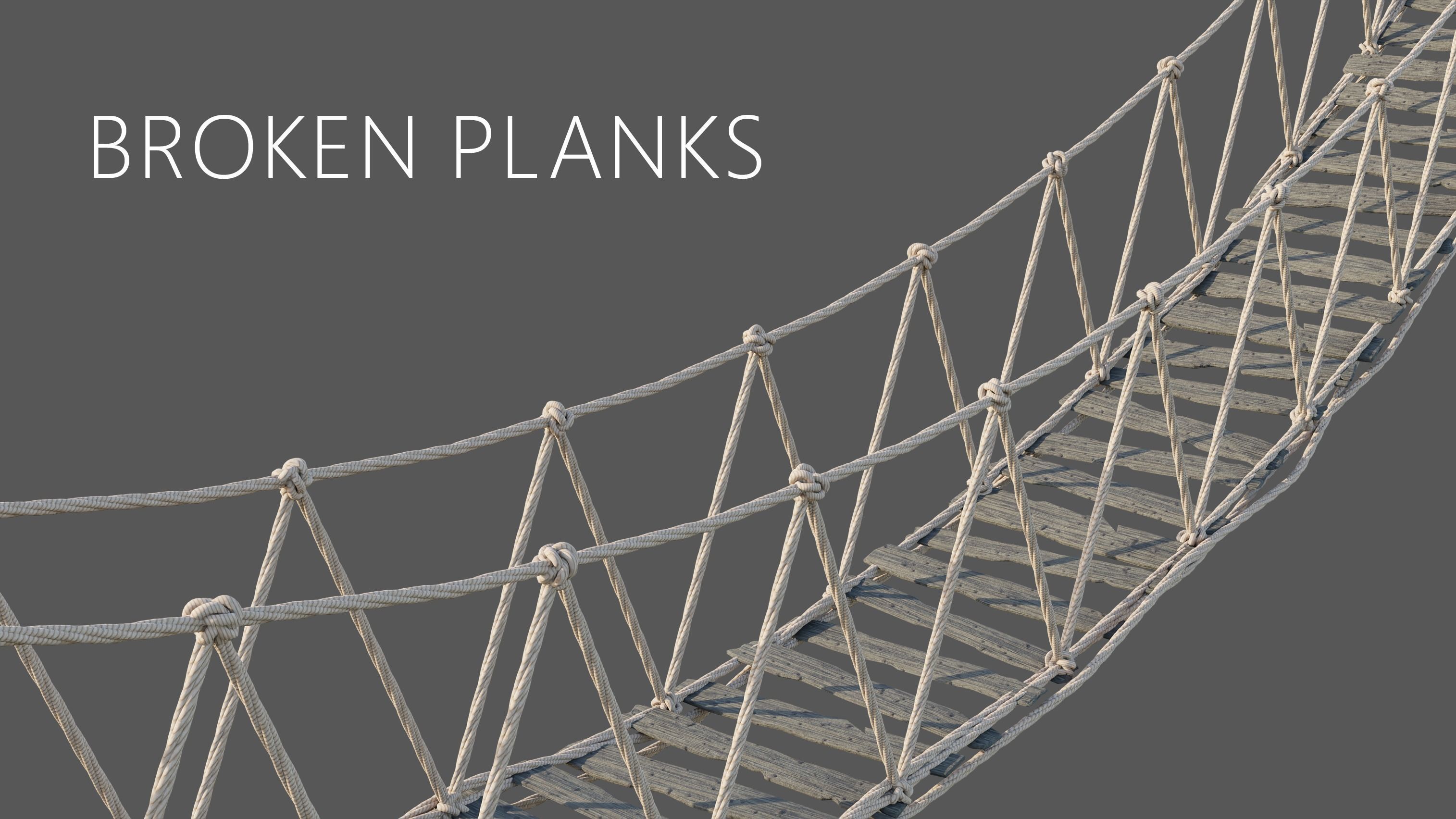 Procedural Rope Bridge - Blender Geo Nodes 3D model_5