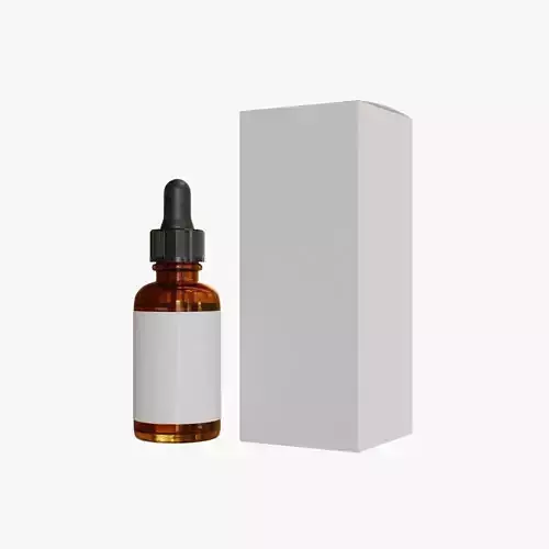 Dropper Bottle and Box 3D model