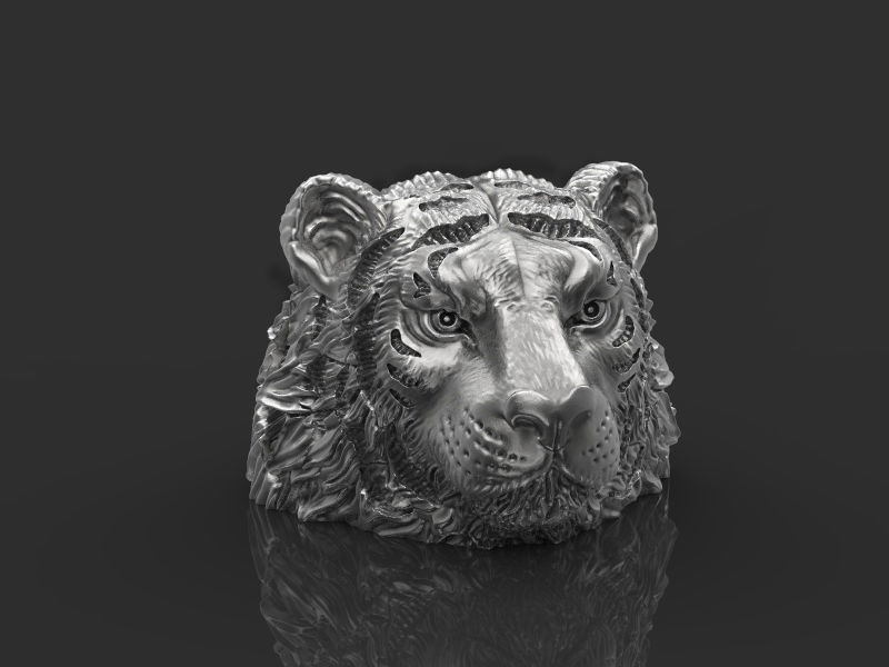 Tiger head 3d model for 3d printing 3D print model 3D print model_2