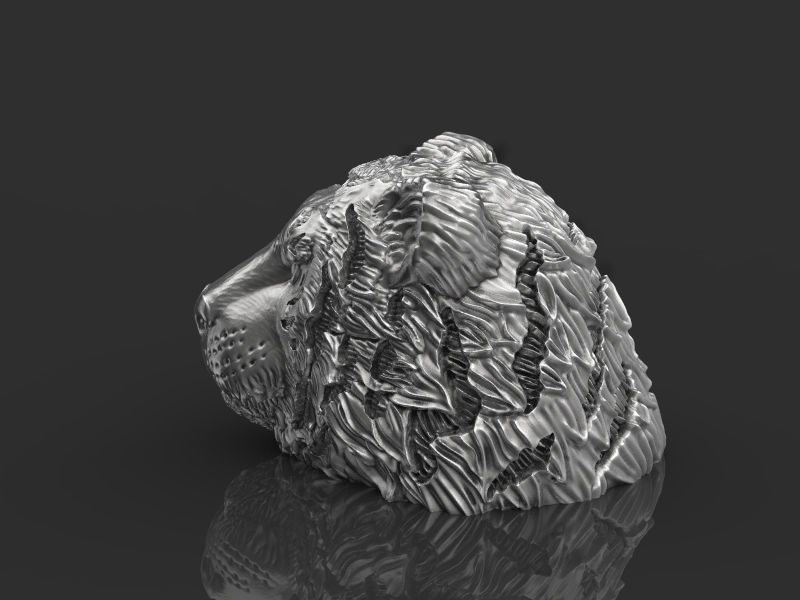Tiger head 3d model for 3d printing 3D print model 3D print model_8