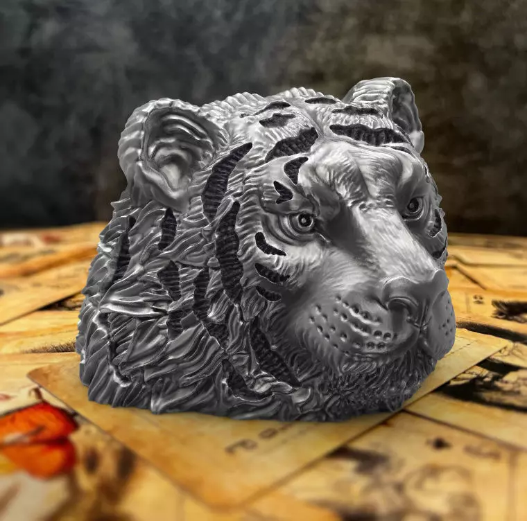 Tiger head 3d model for 3d printing 3D print model 3D print model_0