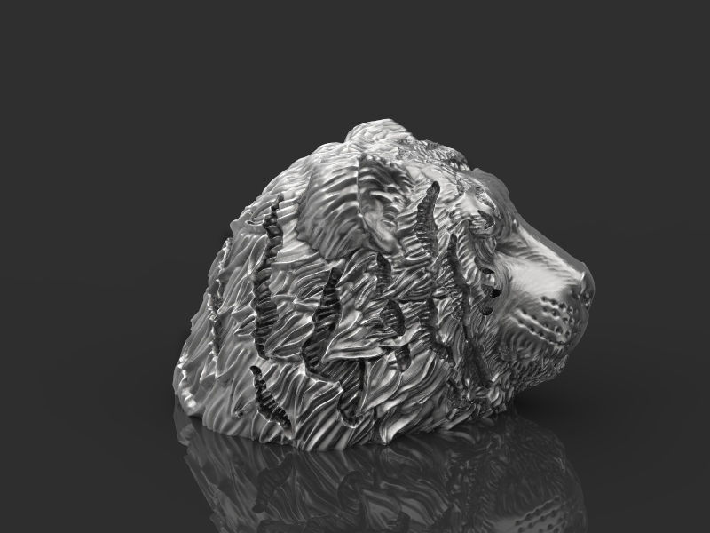 Tiger head 3d model for 3d printing 3D print model 3D print model_16