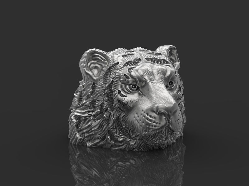 Tiger head 3d model for 3d printing 3D print model 3D print model_18