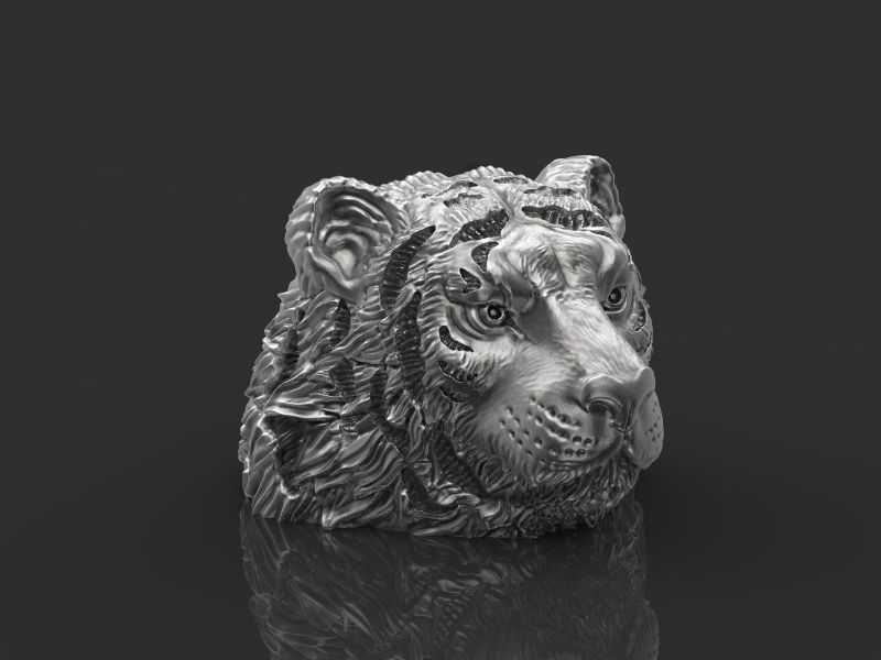 Tiger head 3d model for 3d printing 3D print model 3D print model_1