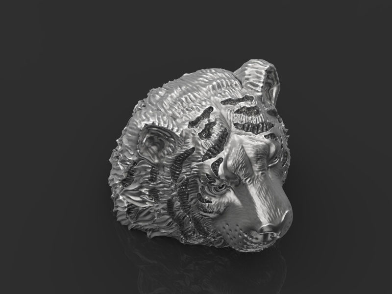 Tiger head 3d model for 3d printing 3D print model 3D print model_19