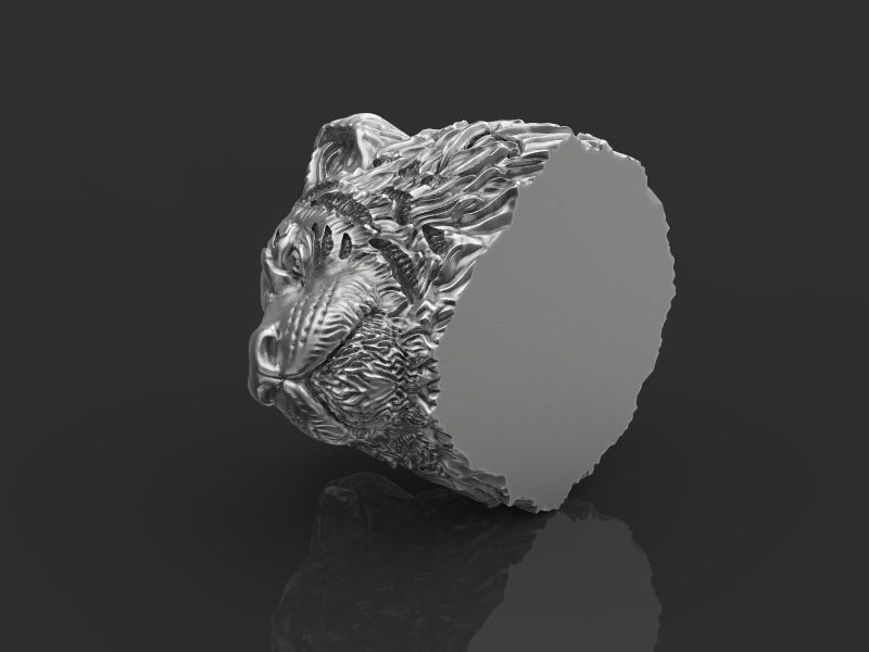 Tiger head 3d model for 3d printing 3D print model 3D print model_22