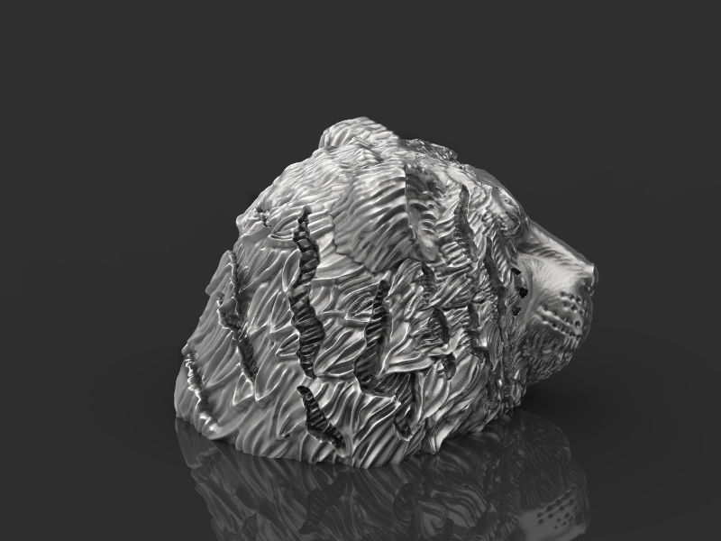 Tiger head 3d model for 3d printing 3D print model 3D print model_15