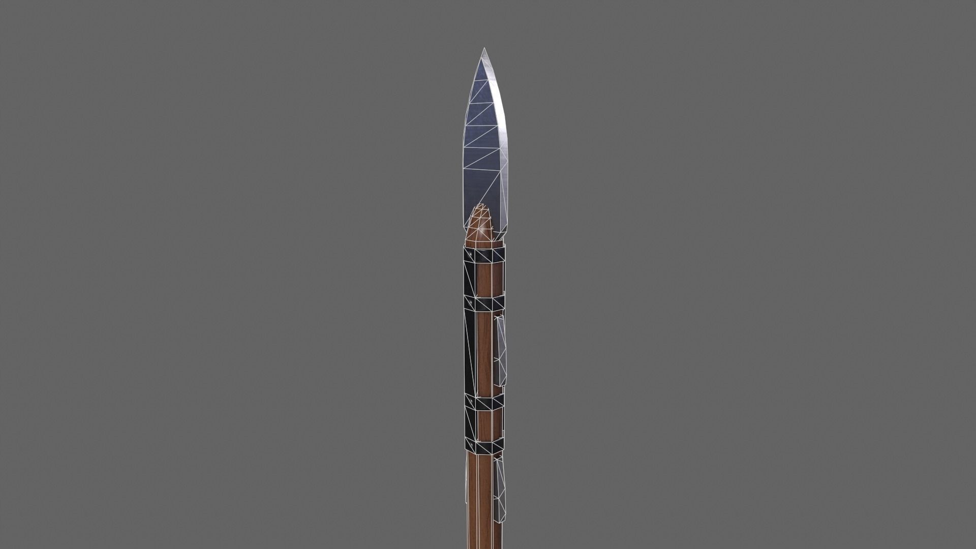 PBR Spear V2b Low-poly 3D model_7