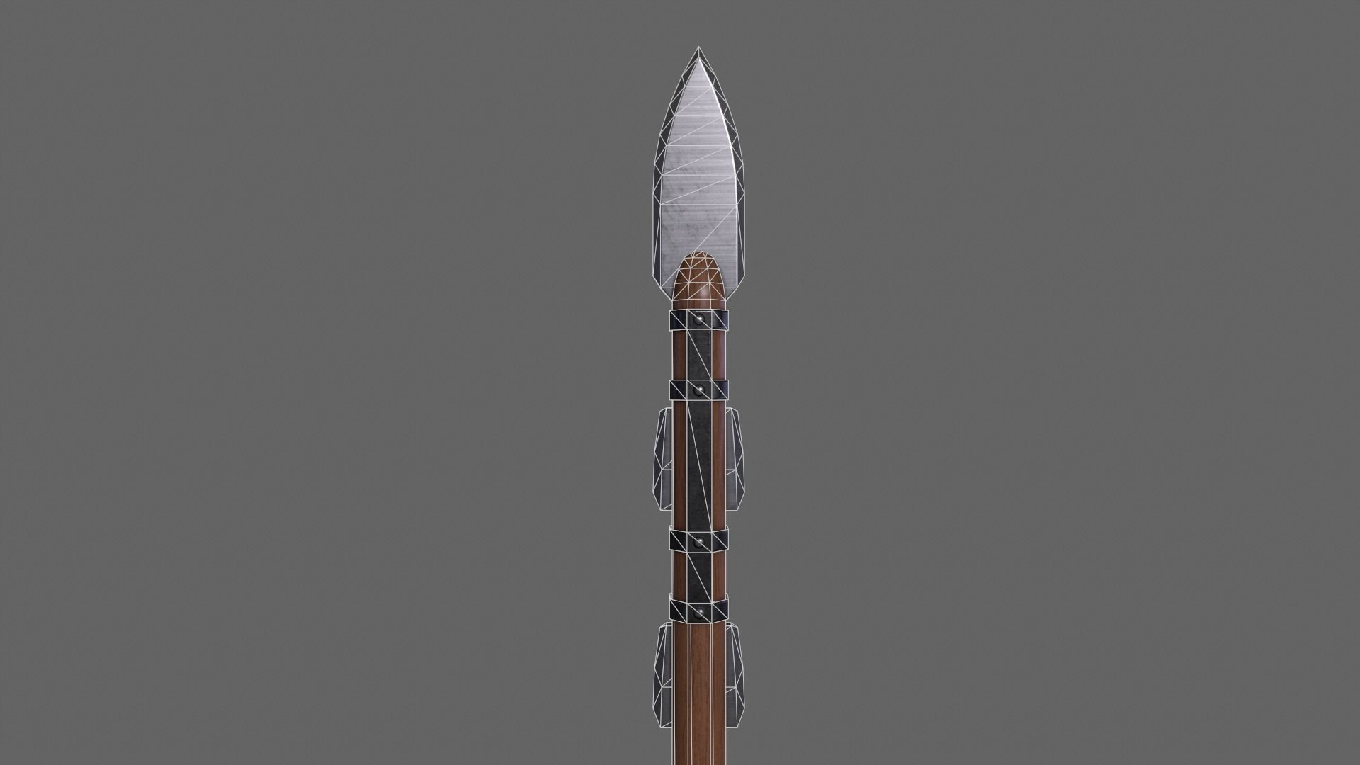 PBR Spear V2b Low-poly 3D model_5