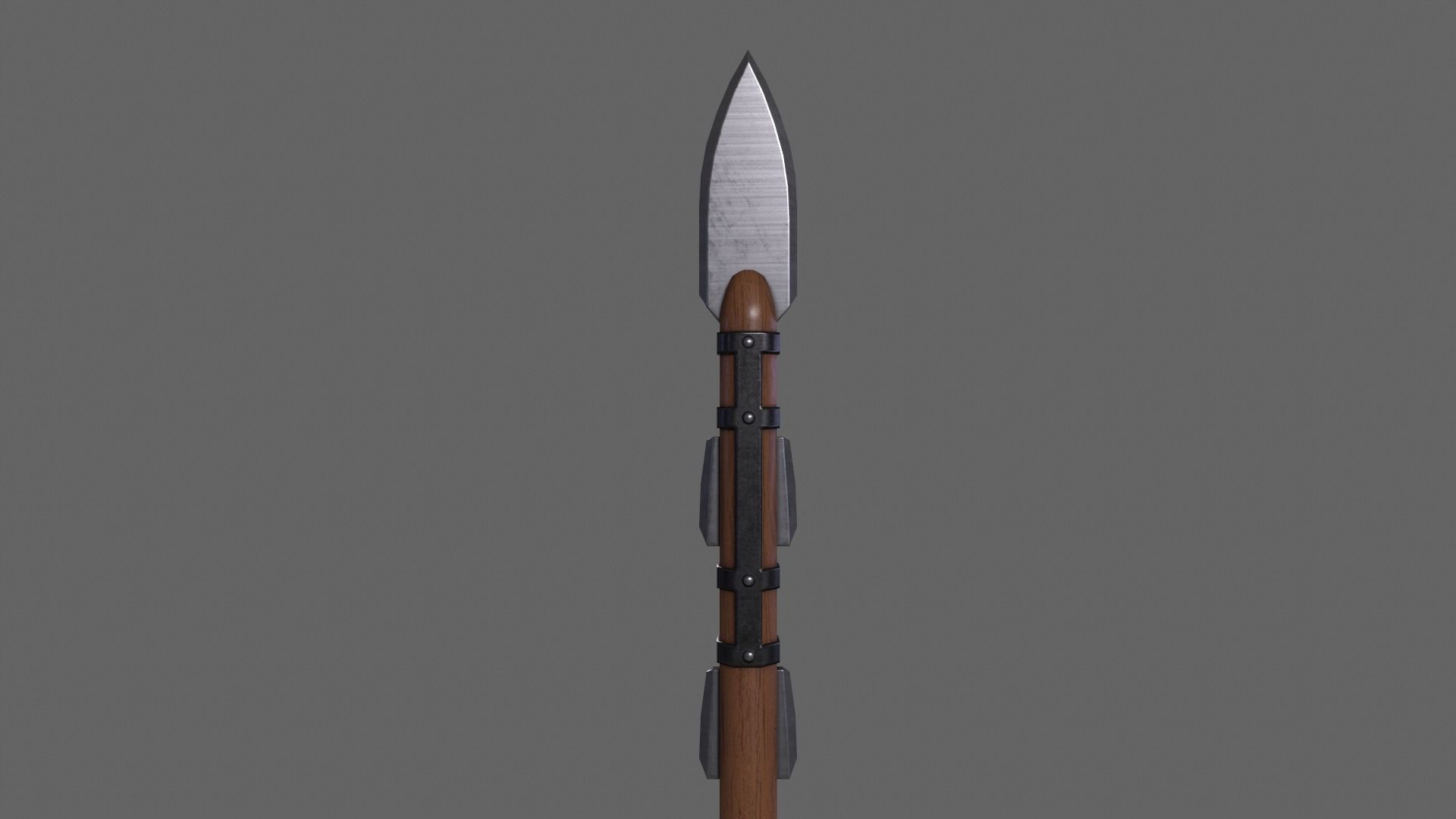 PBR Spear V2b Low-poly 3D model_4