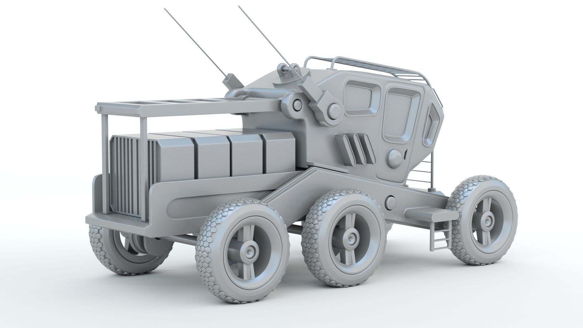 Sci-Fi Truck 3D print model_4