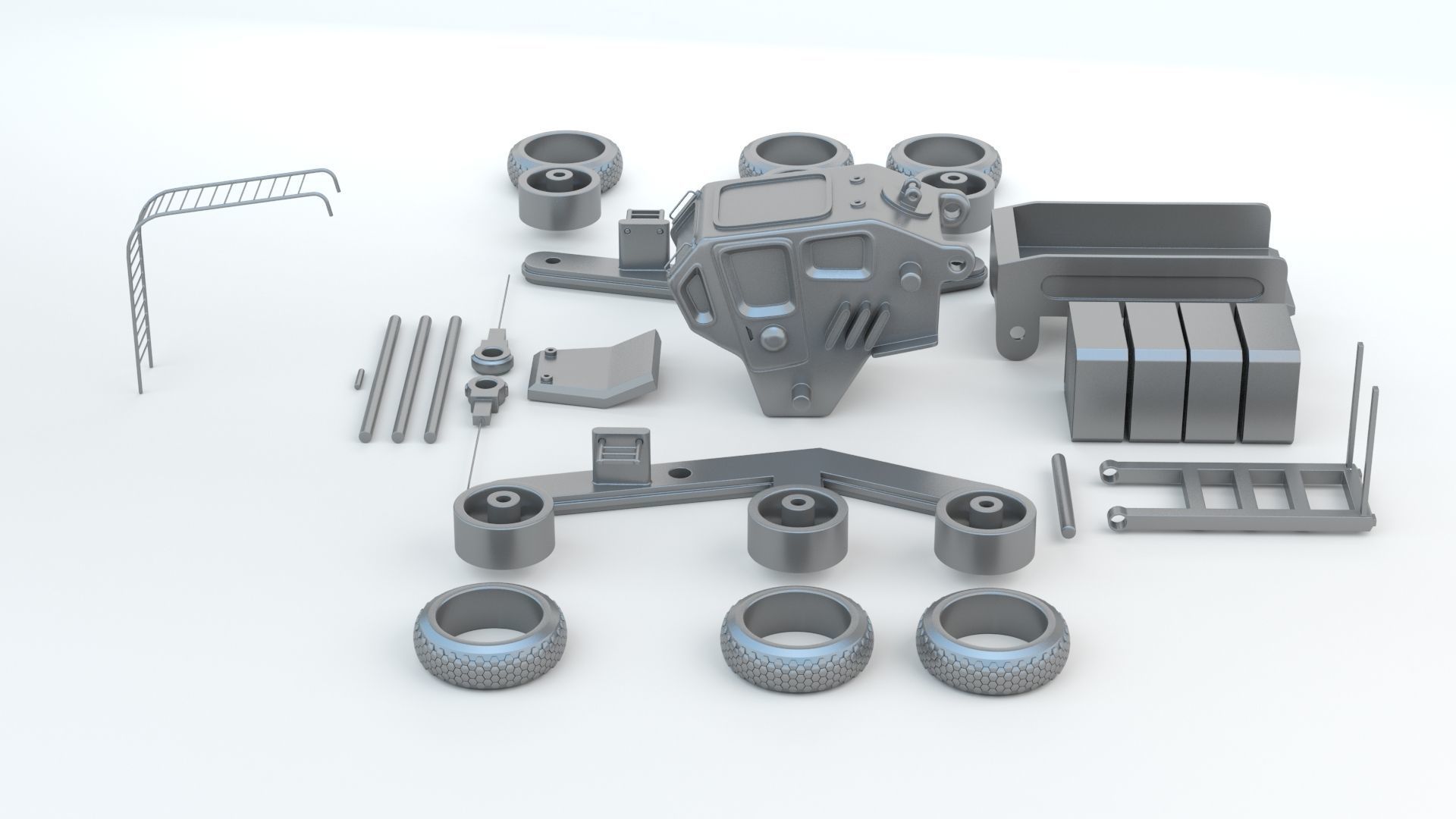 Sci-Fi Truck 3D print model_15