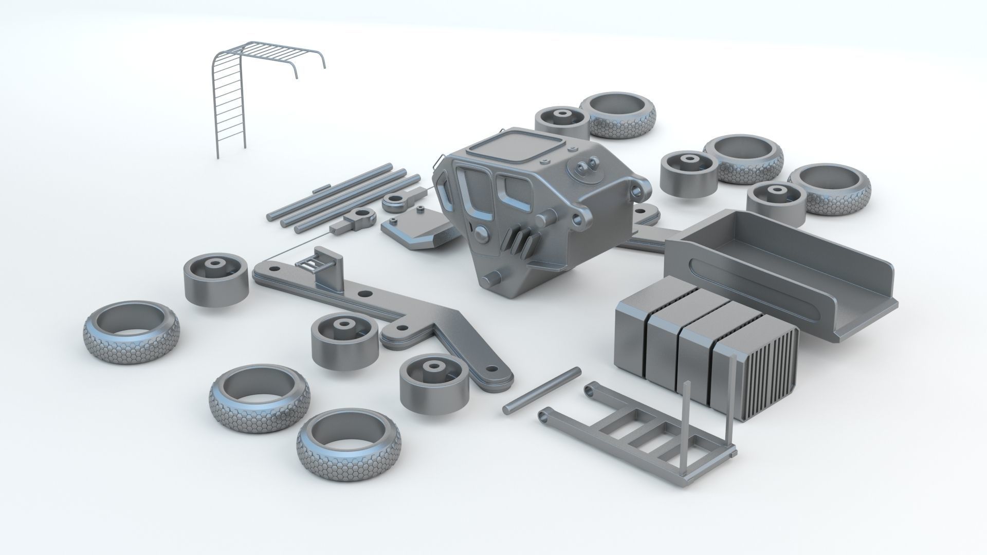 Sci-Fi Truck 3D print model_14