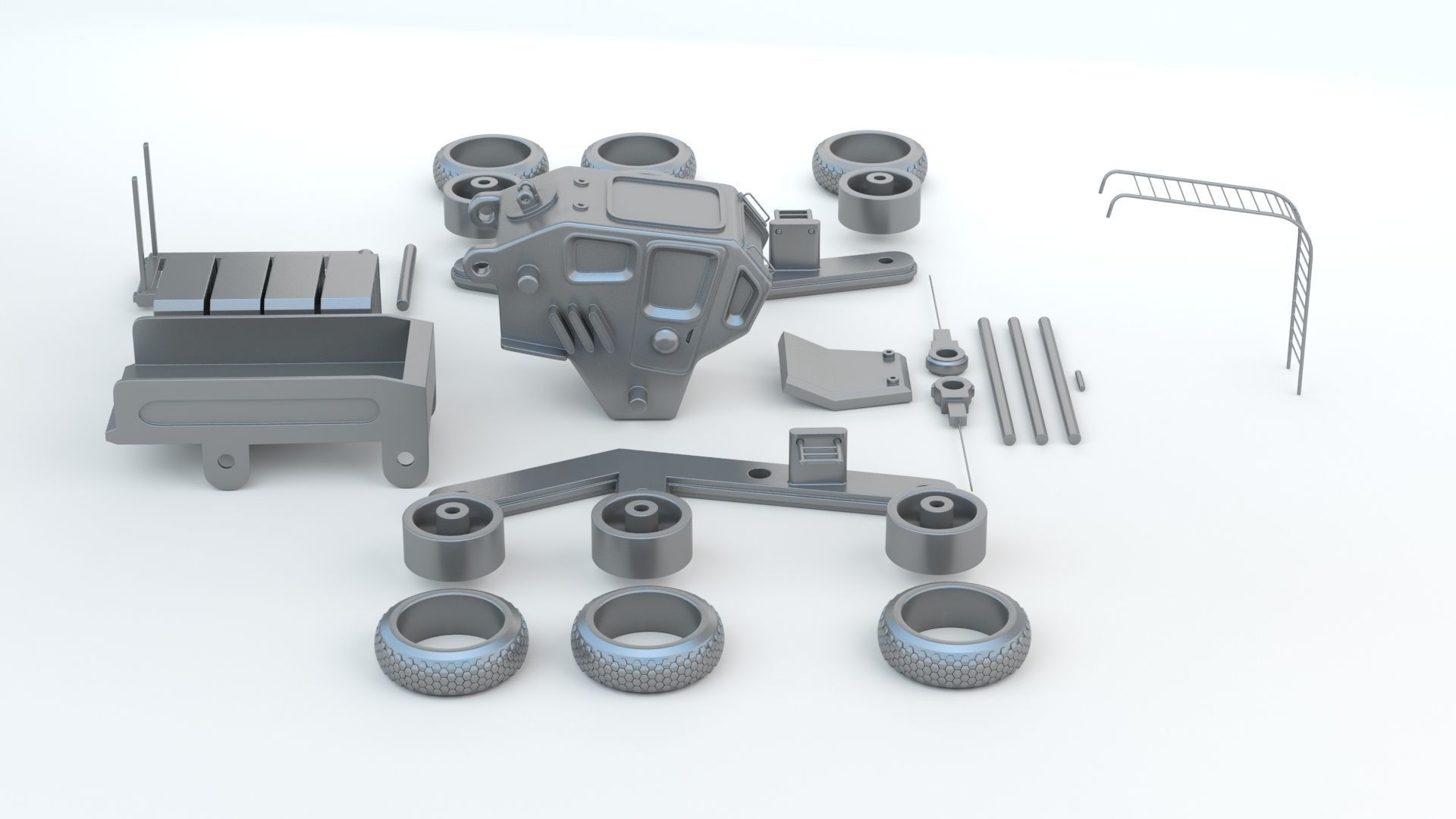 Sci-Fi Truck 3D print model_11