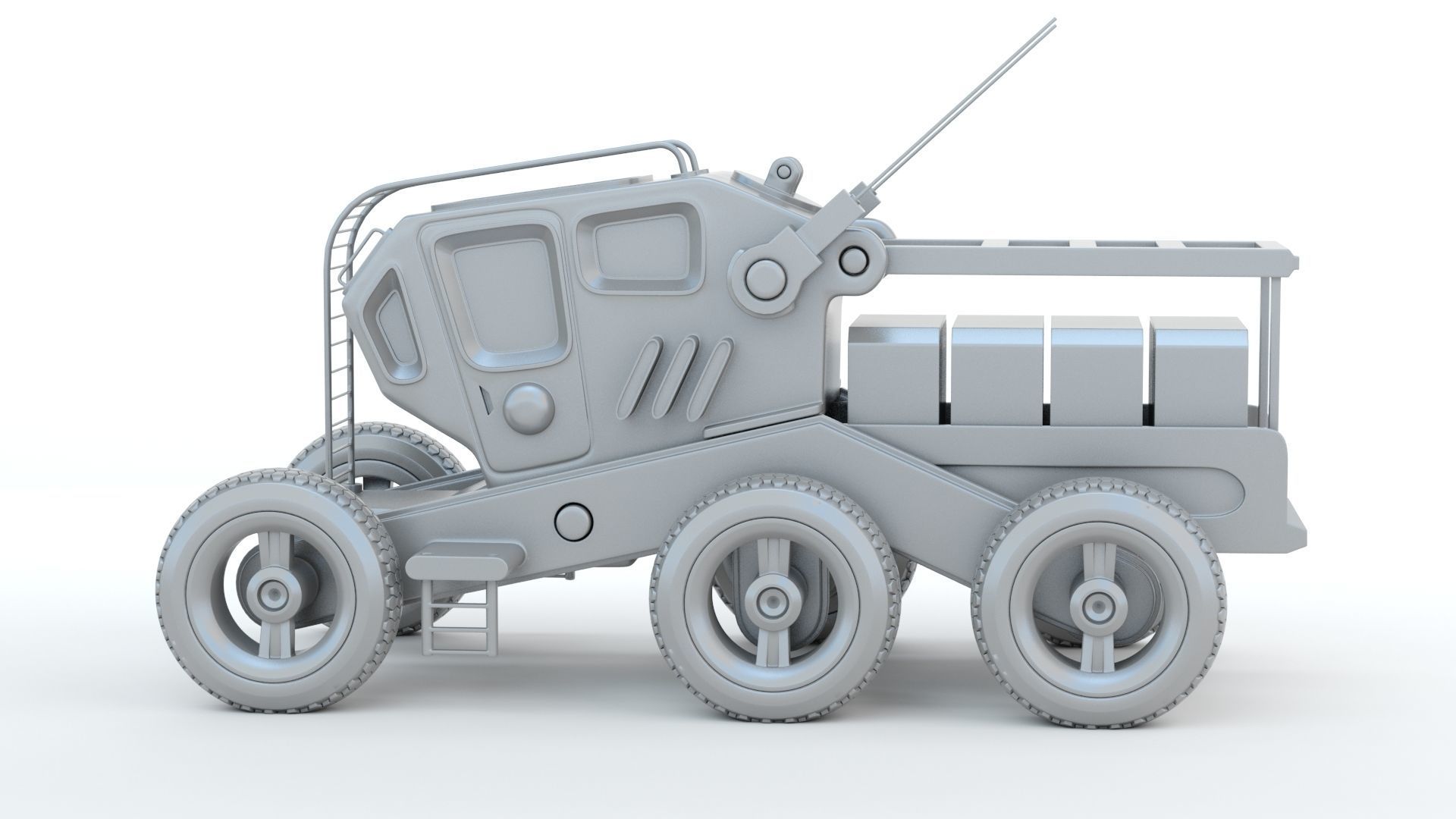 Sci-Fi Truck 3D print model_7