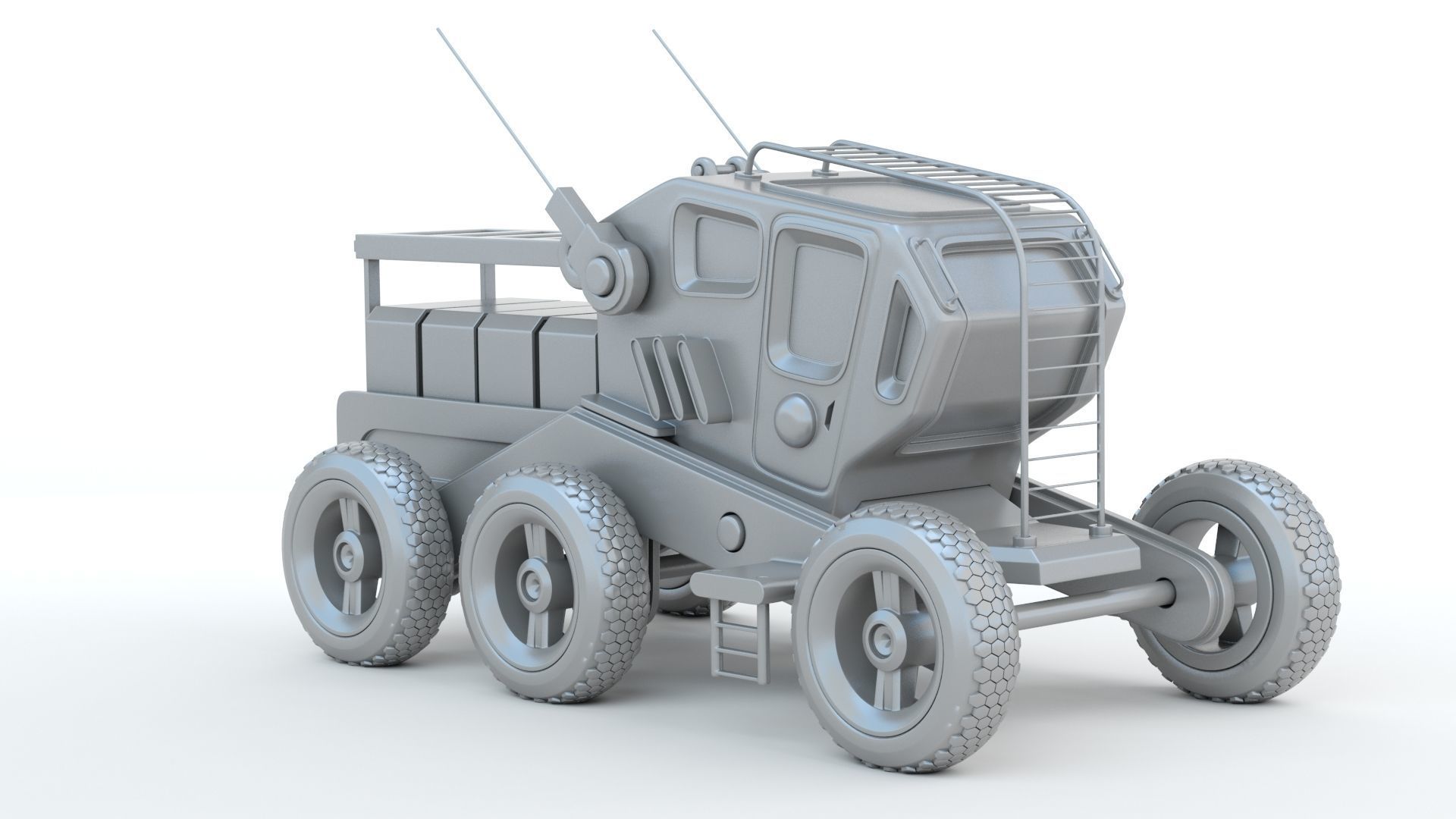 Sci-Fi Truck 3D print model_2