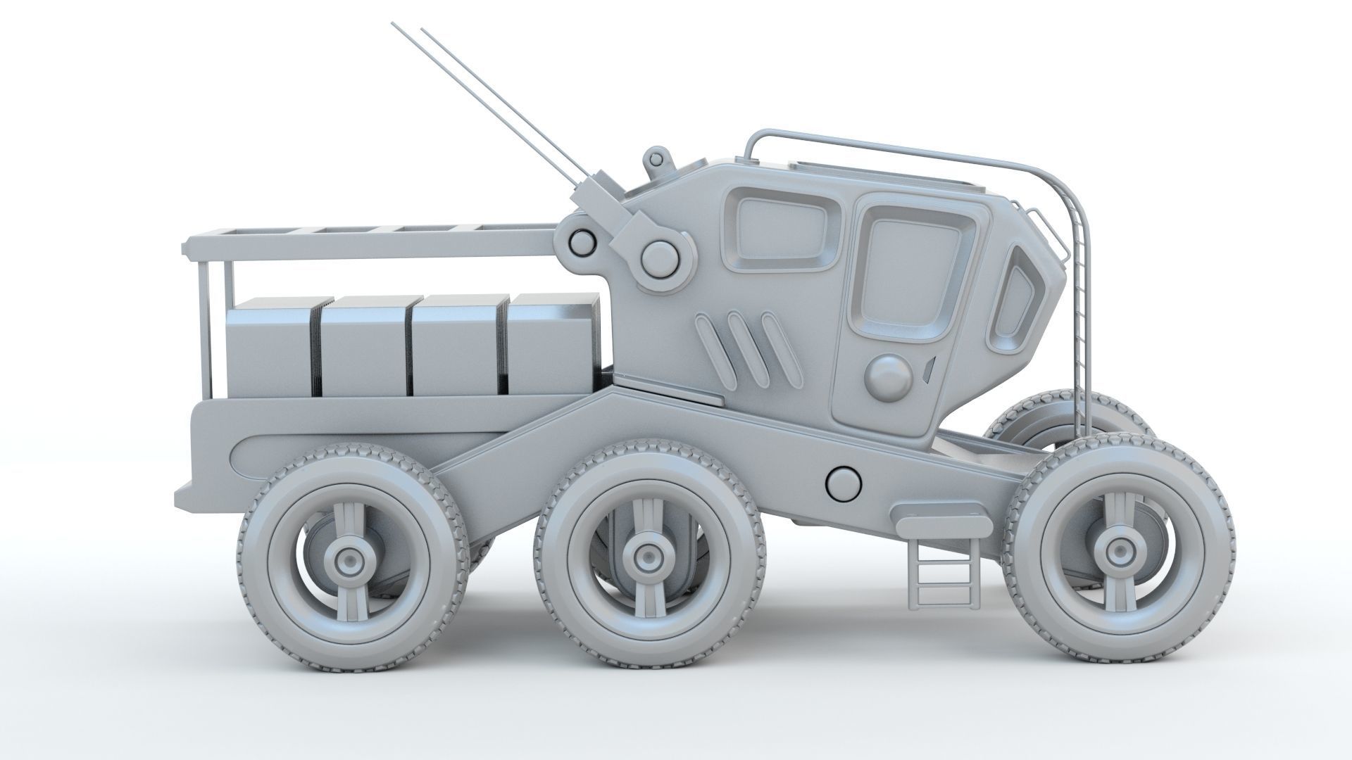 Sci-Fi Truck 3D print model_3