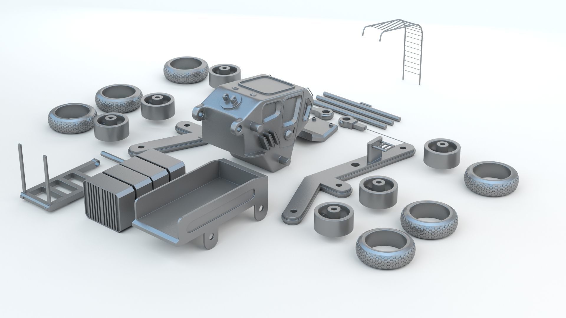 Sci-Fi Truck 3D print model_12