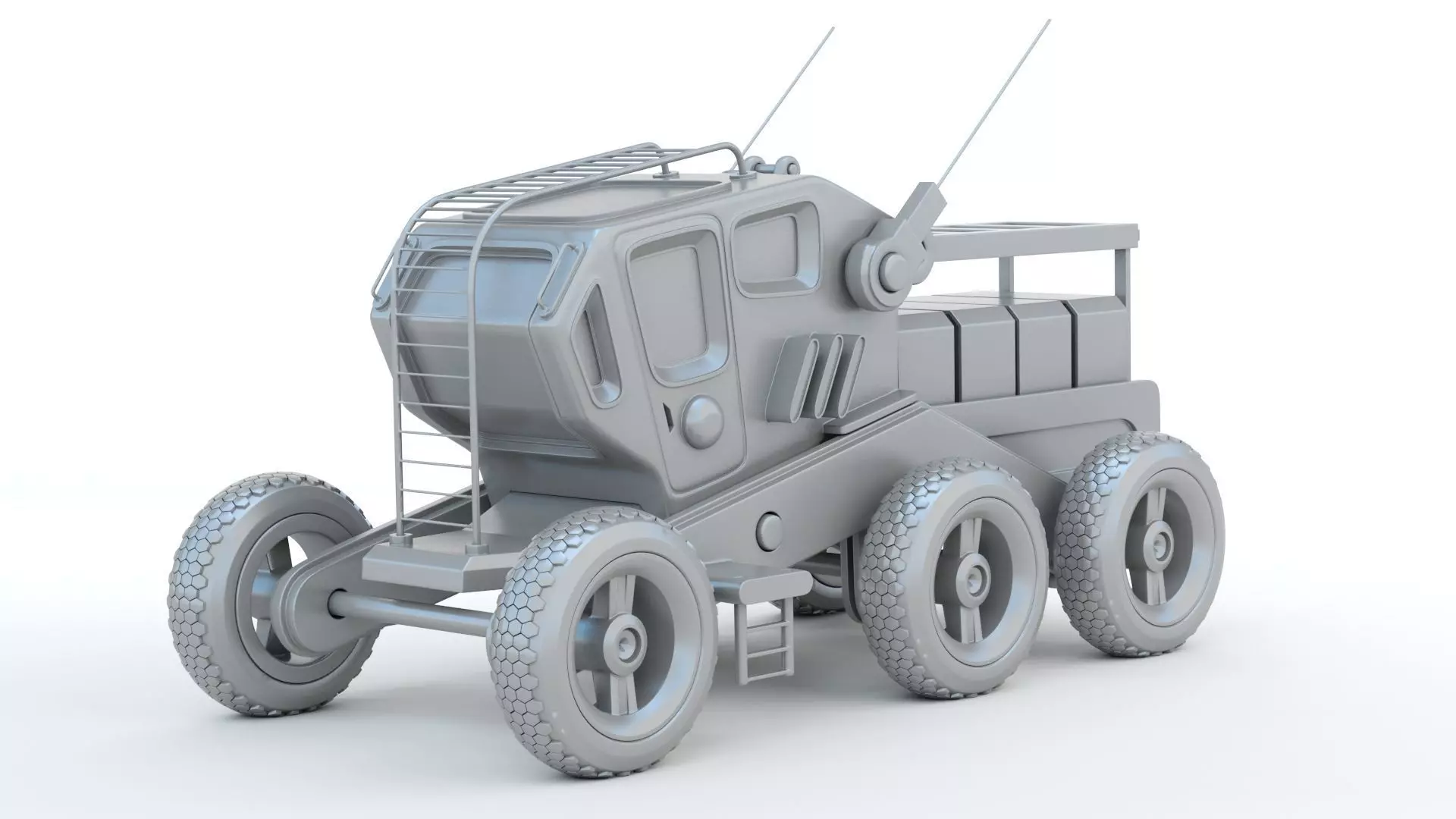 Sci-Fi Truck 3D print model_0