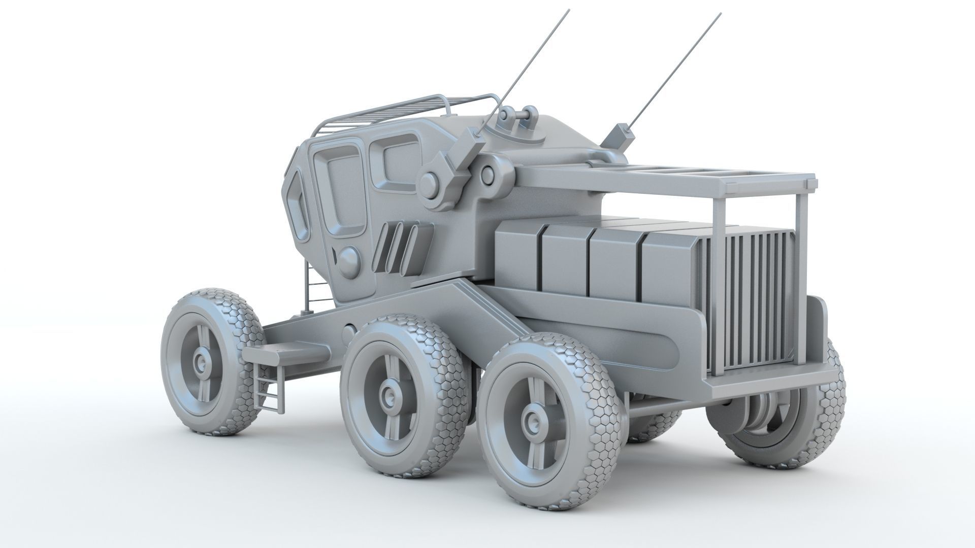 Sci-Fi Truck 3D print model_6