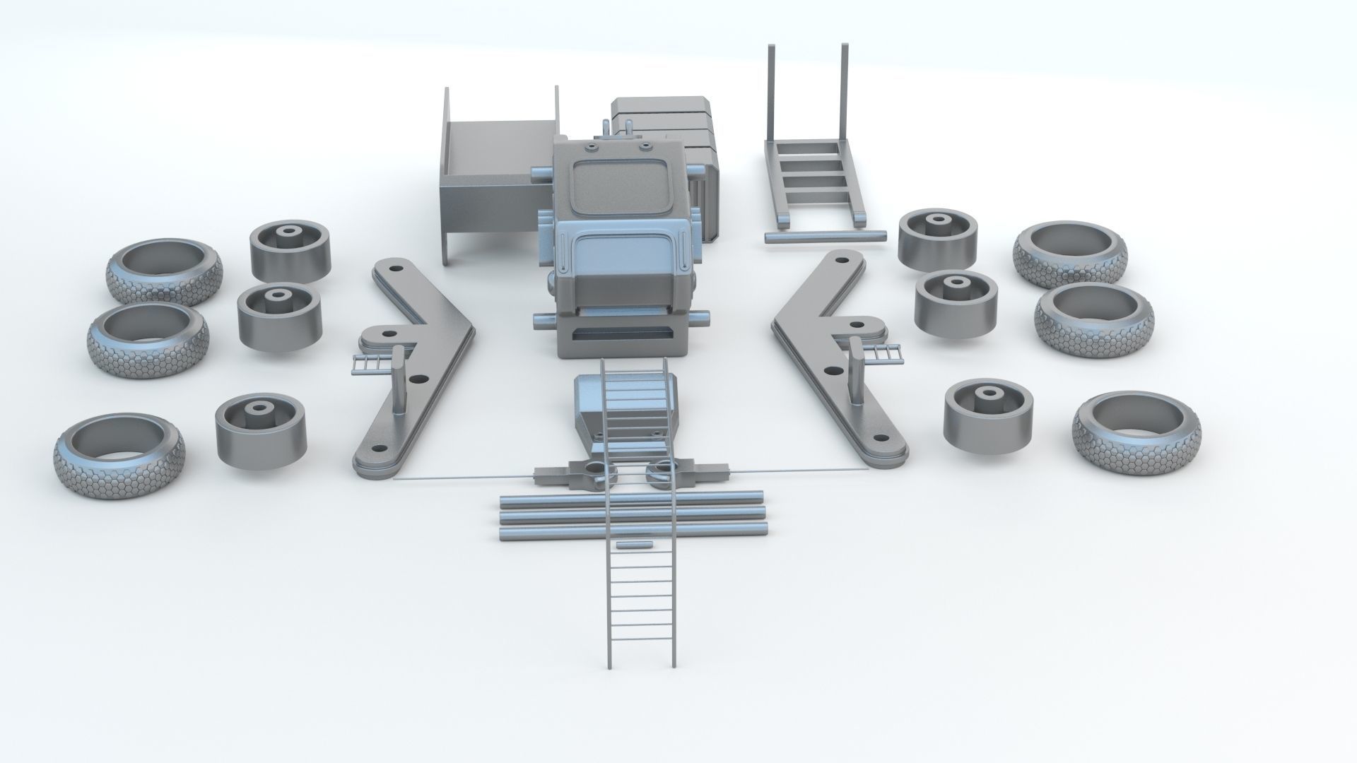 Sci-Fi Truck 3D print model_9