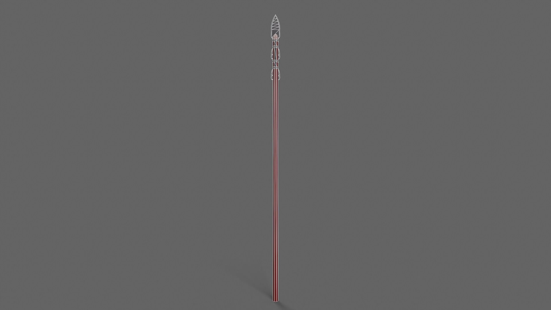 PBR Spear V3a Low-poly 3D model_3