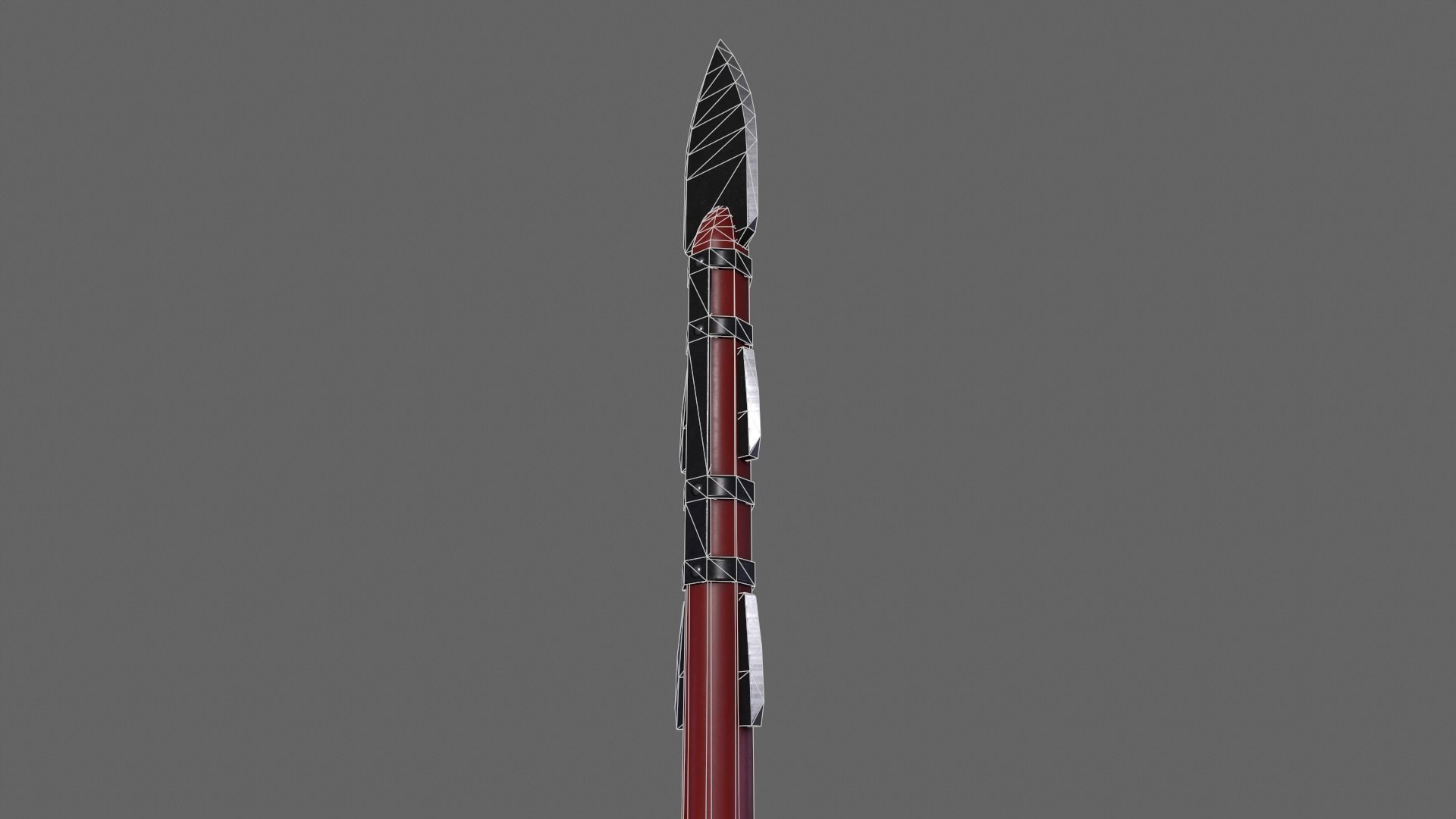 PBR Spear V3a Low-poly 3D model_9