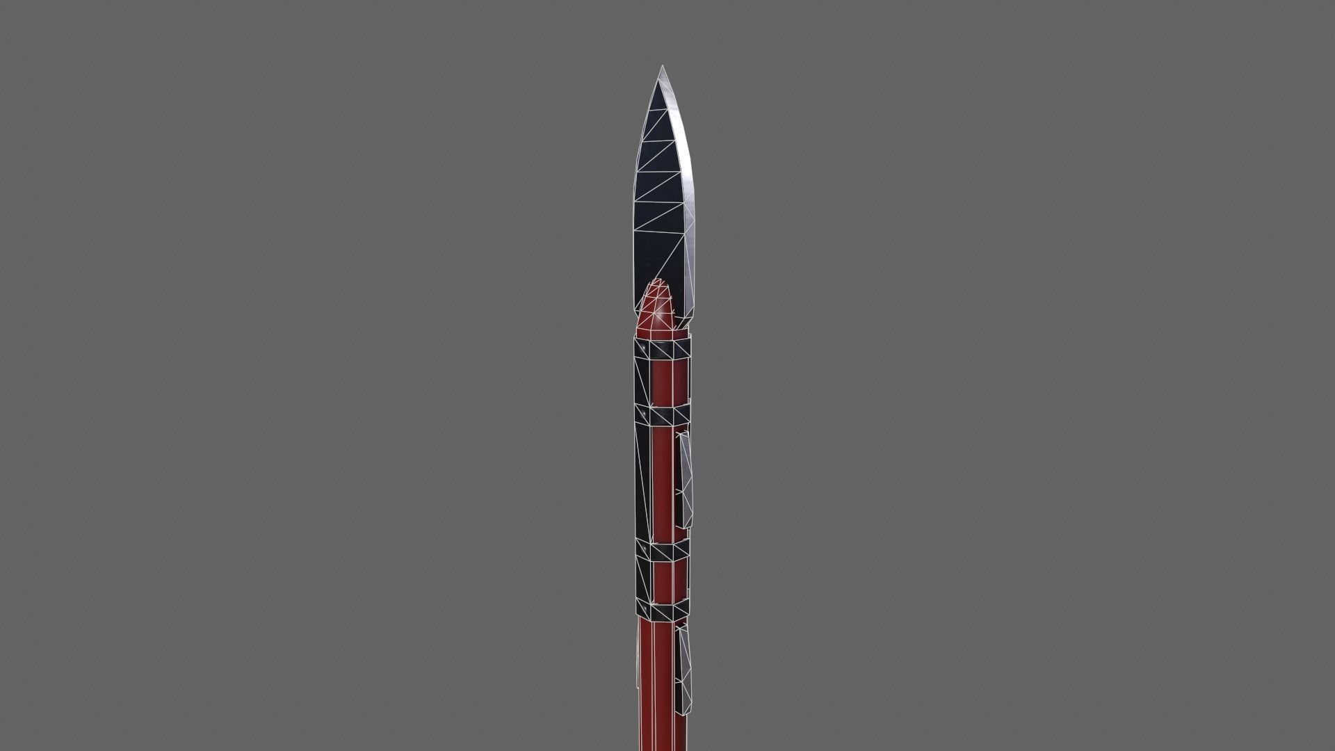 PBR Spear V3a Low-poly 3D model_7