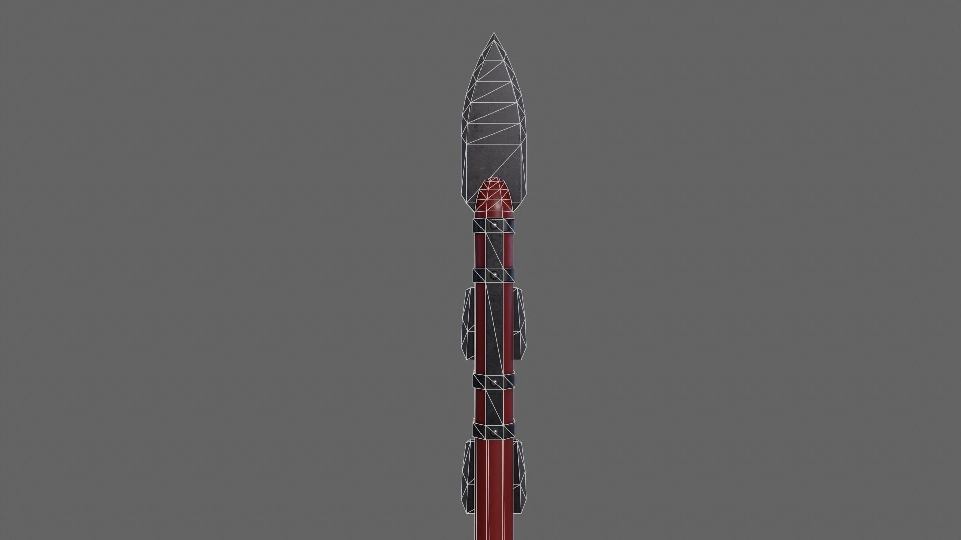 PBR Spear V3a Low-poly 3D model_5