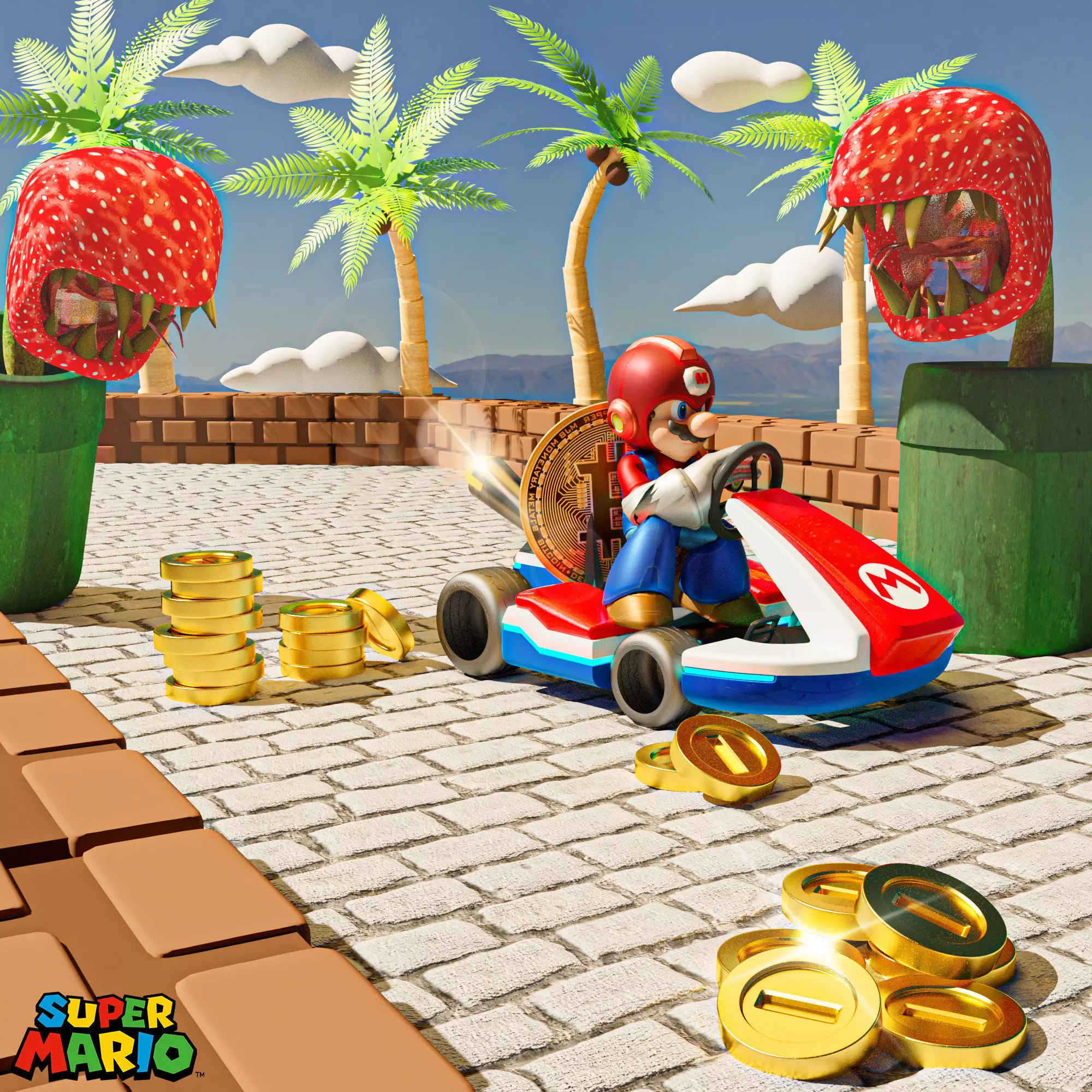 MARIO KART 3D SCENE 3D model_0