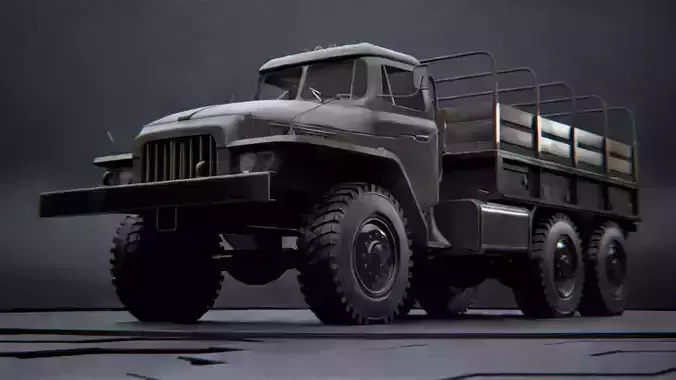 Soviet truck - Ural 375d 3D model