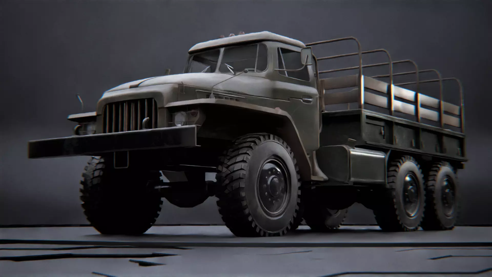 Soviet truck - Ural 375d 3D model_0