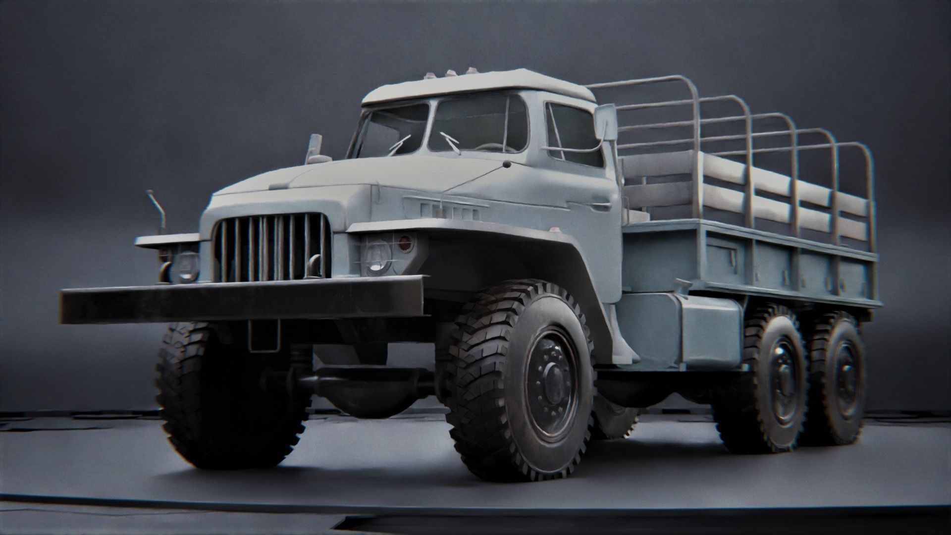 Soviet truck - Ural 375d 3D model_3