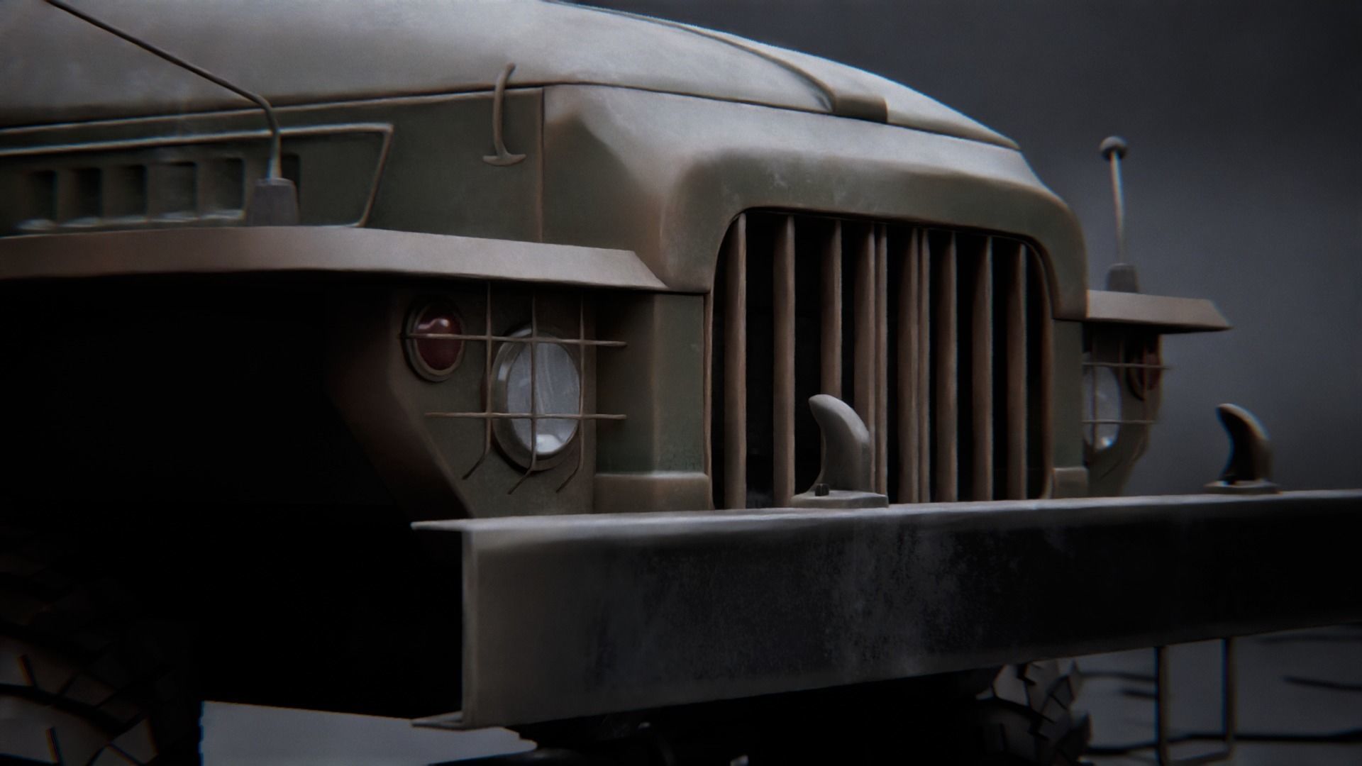 Soviet truck - Ural 375d 3D model_7