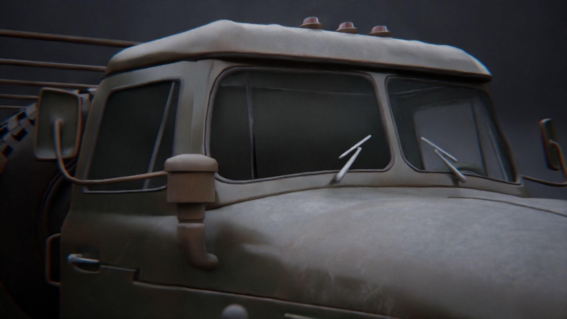 Soviet truck - Ural 375d 3D model_10