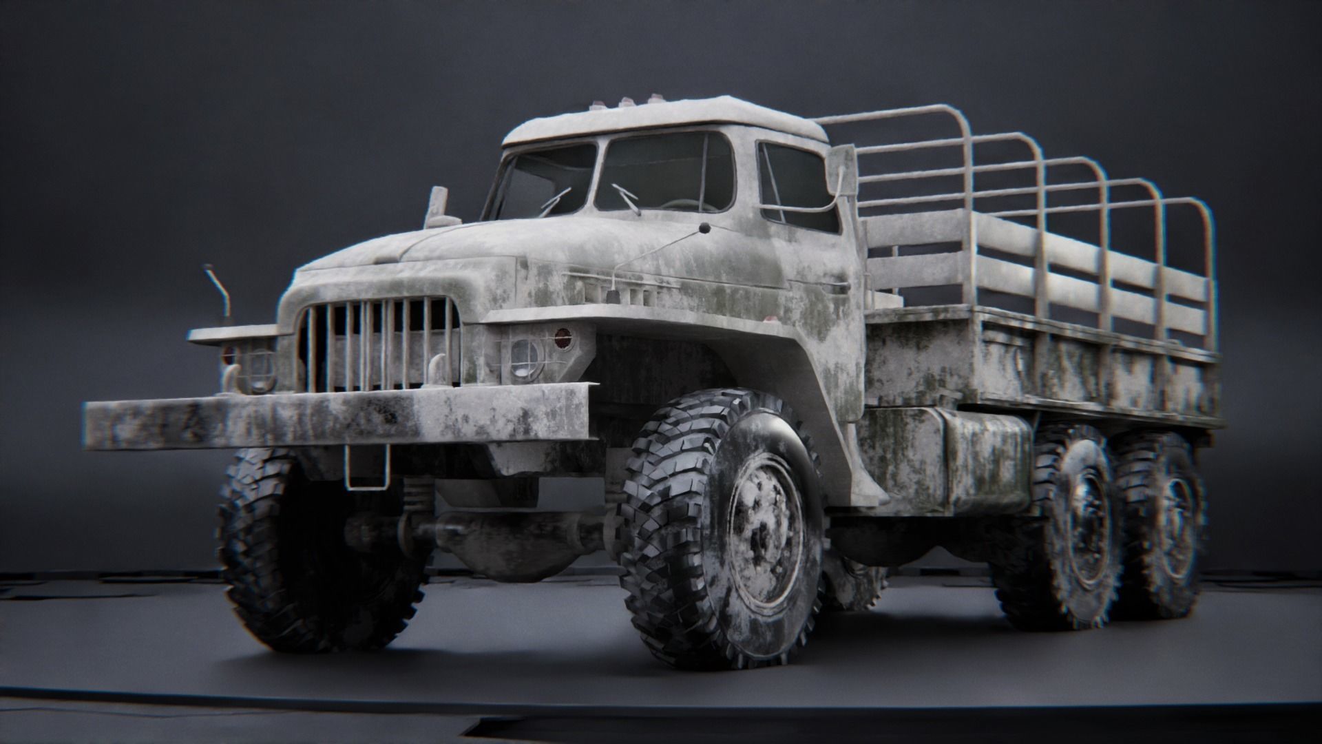 Soviet truck - Ural 375d 3D model_5