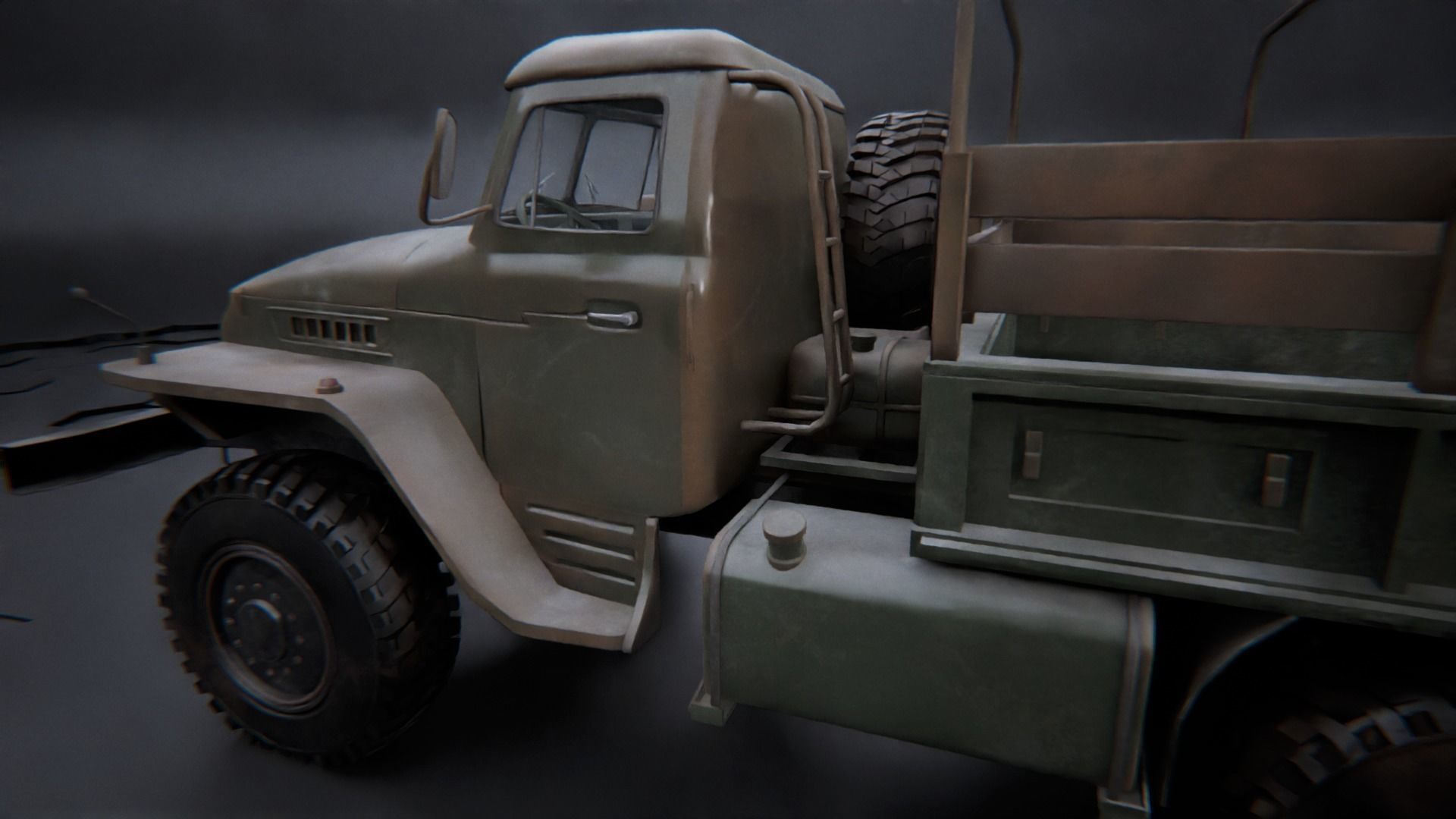 Soviet truck - Ural 375d 3D model_12