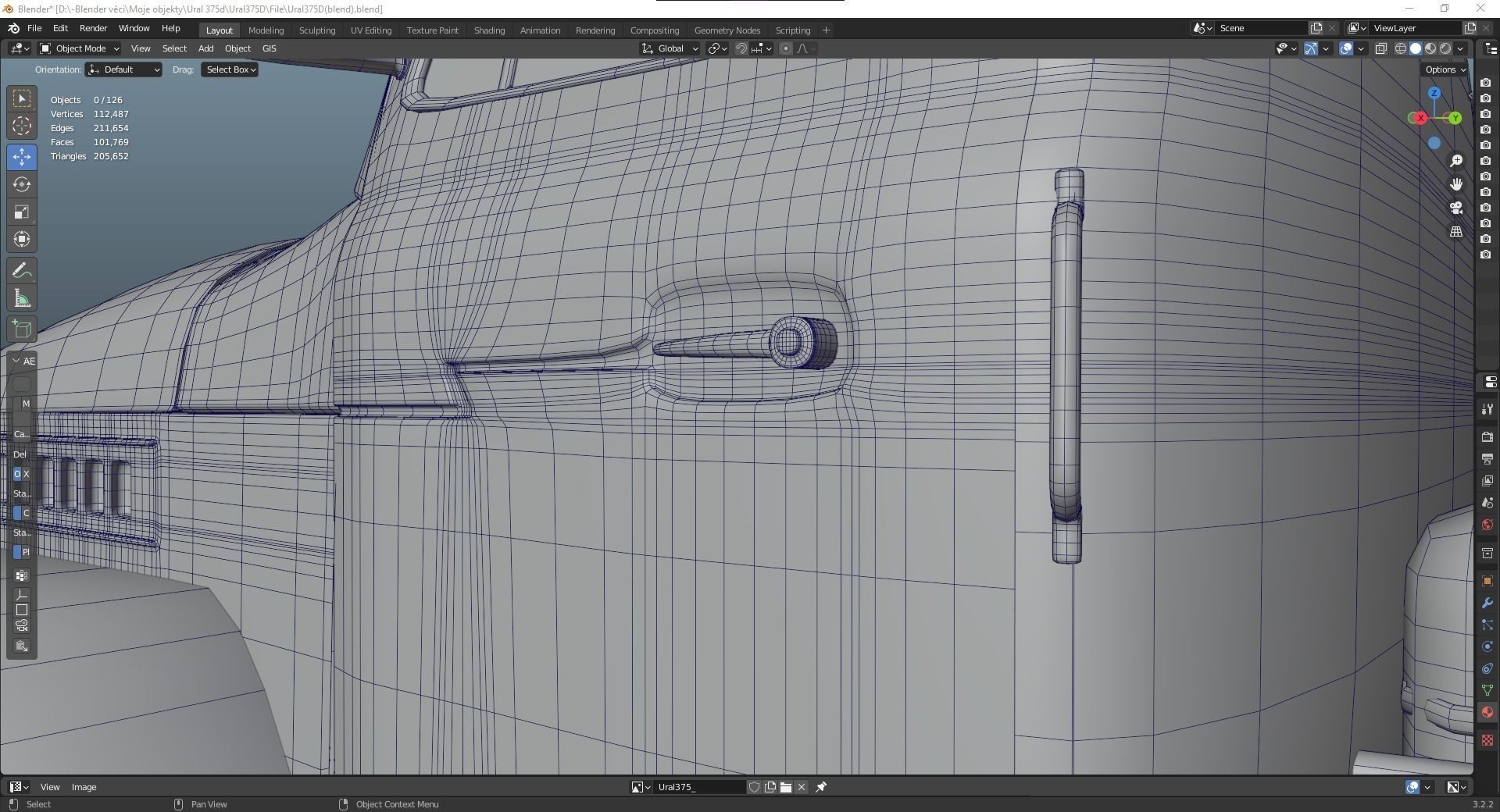 Soviet truck - Ural 375d 3D model_21