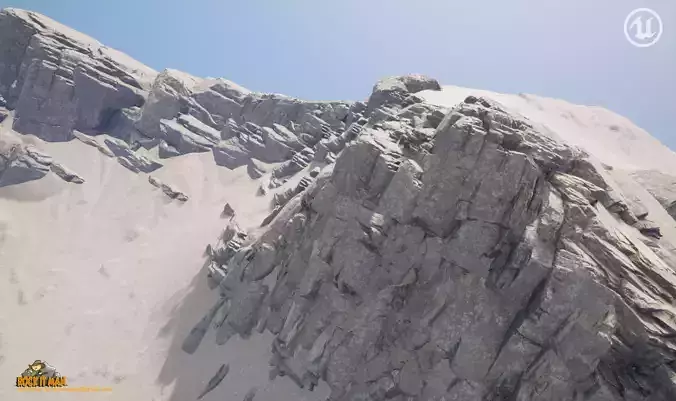 Mountain and Cliff Builder Set 01 3D Model Collection