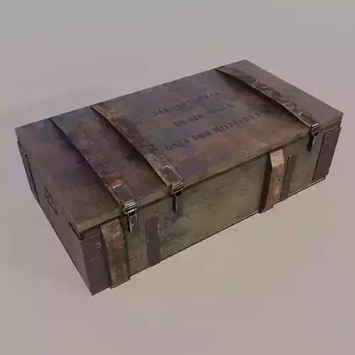 Military box 01 Low-poly 3D model