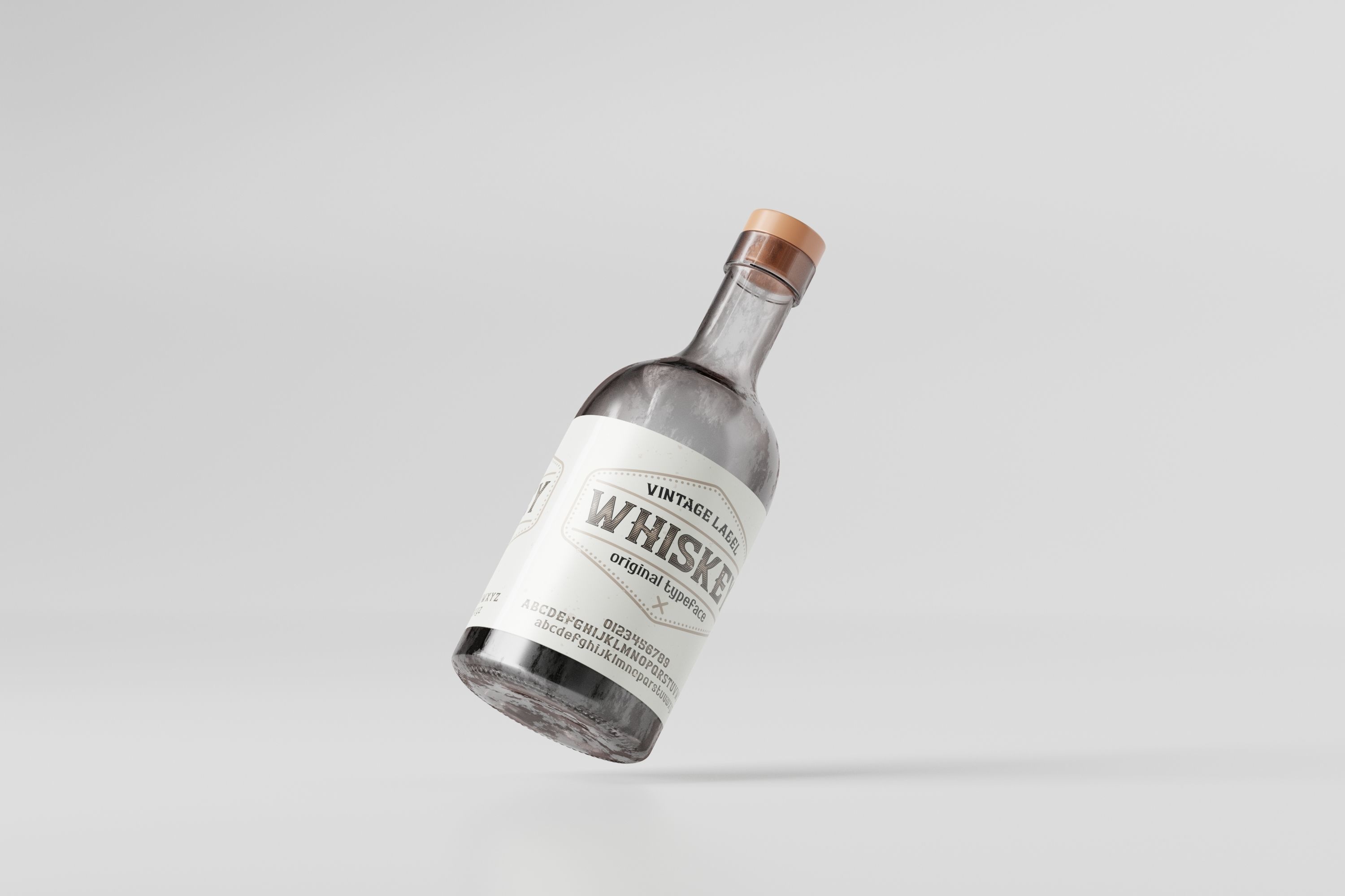 Gin Bottle Low-poly 3D model_2