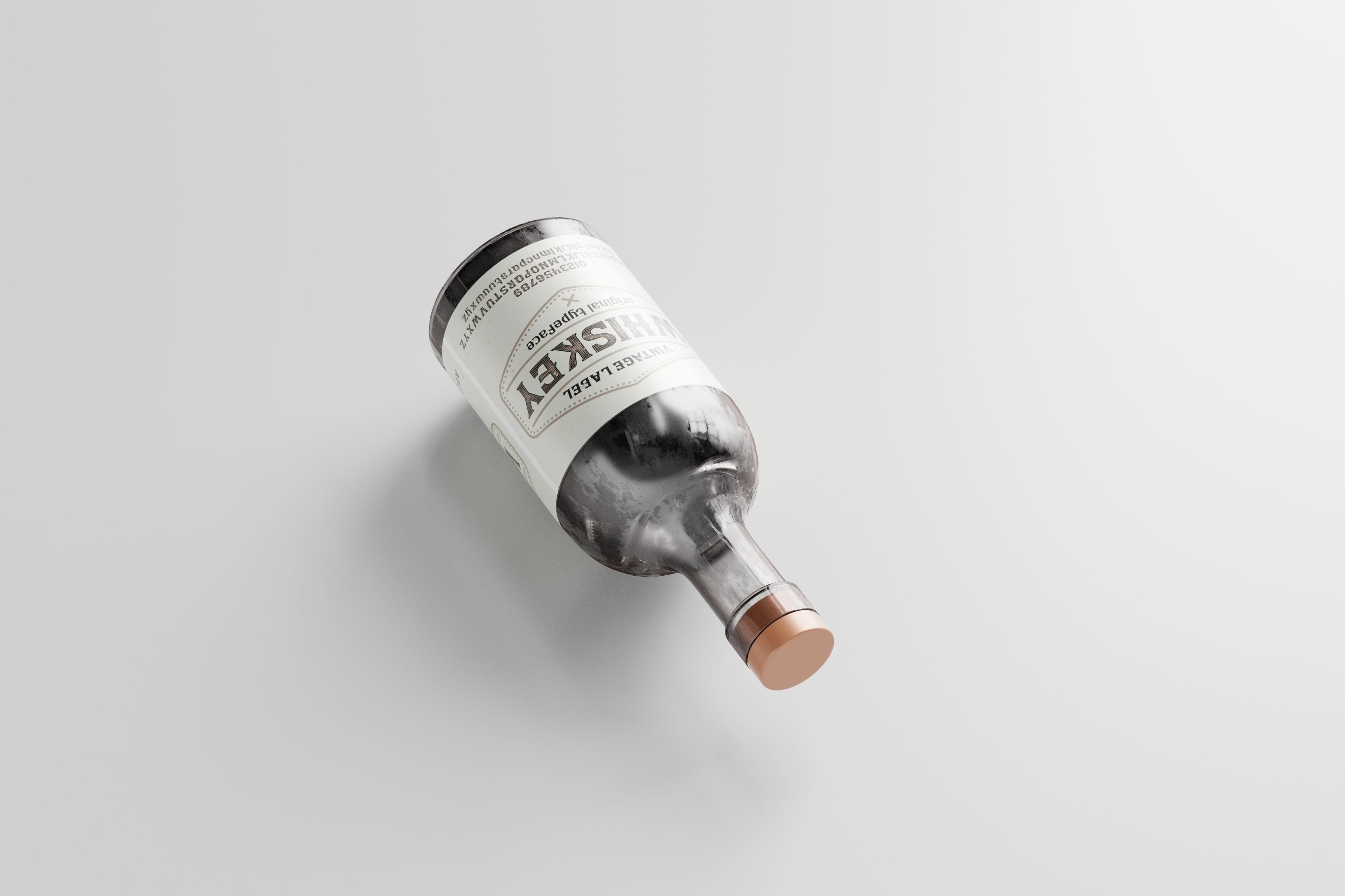 Gin Bottle Low-poly 3D model_5