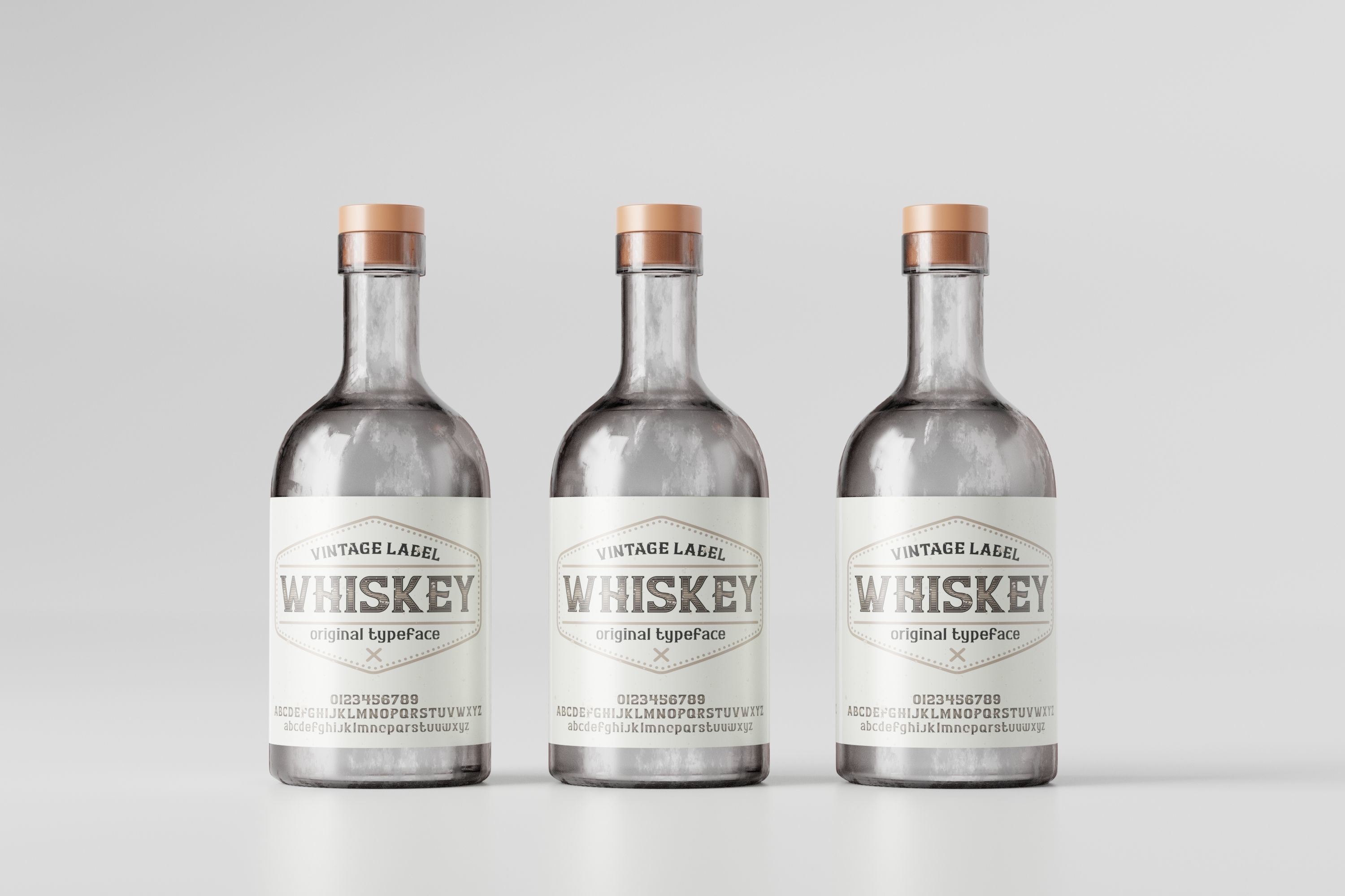 Gin Bottle Low-poly 3D model_3