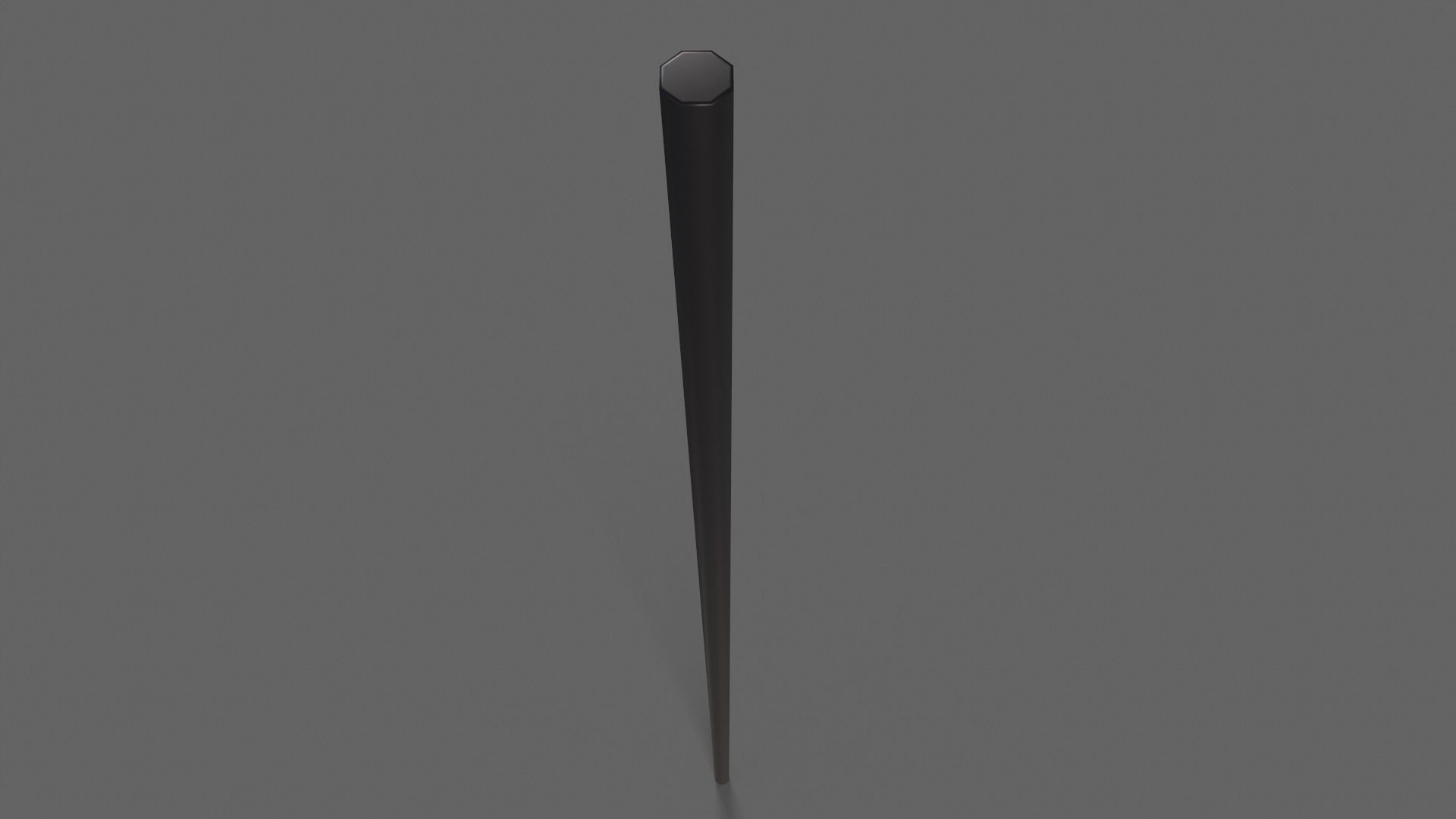 PBR Wushu Stick Black Low-poly 3D model_4