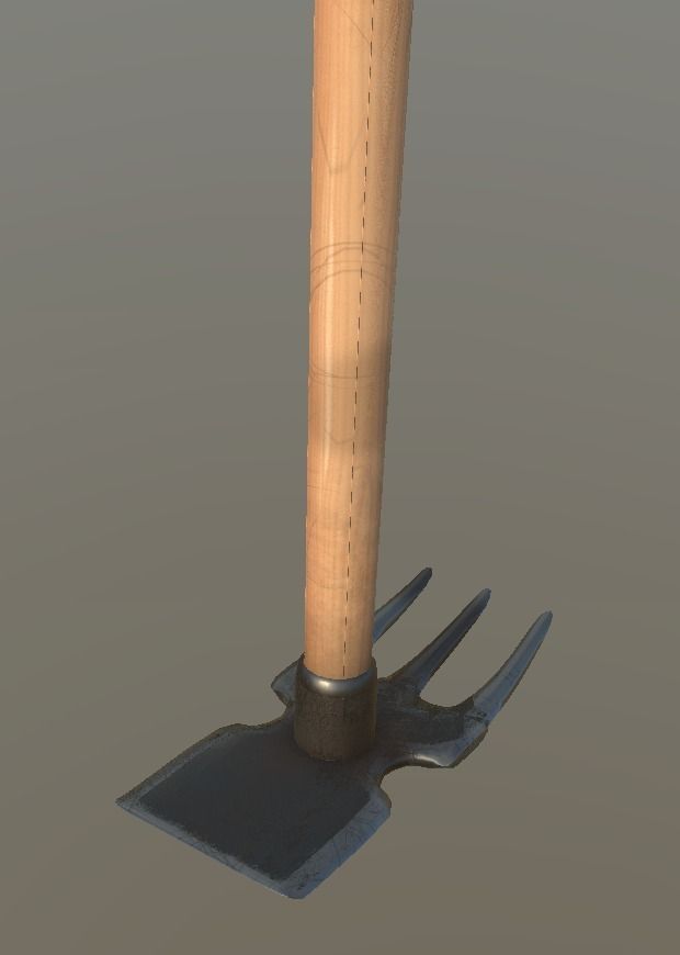 Low-poly Drag Hoe Editorial License Low-poly 3D model