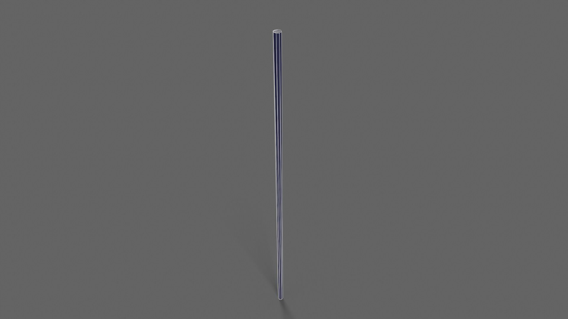 PBR Wushu Stick Blue Low-poly 3D model_7