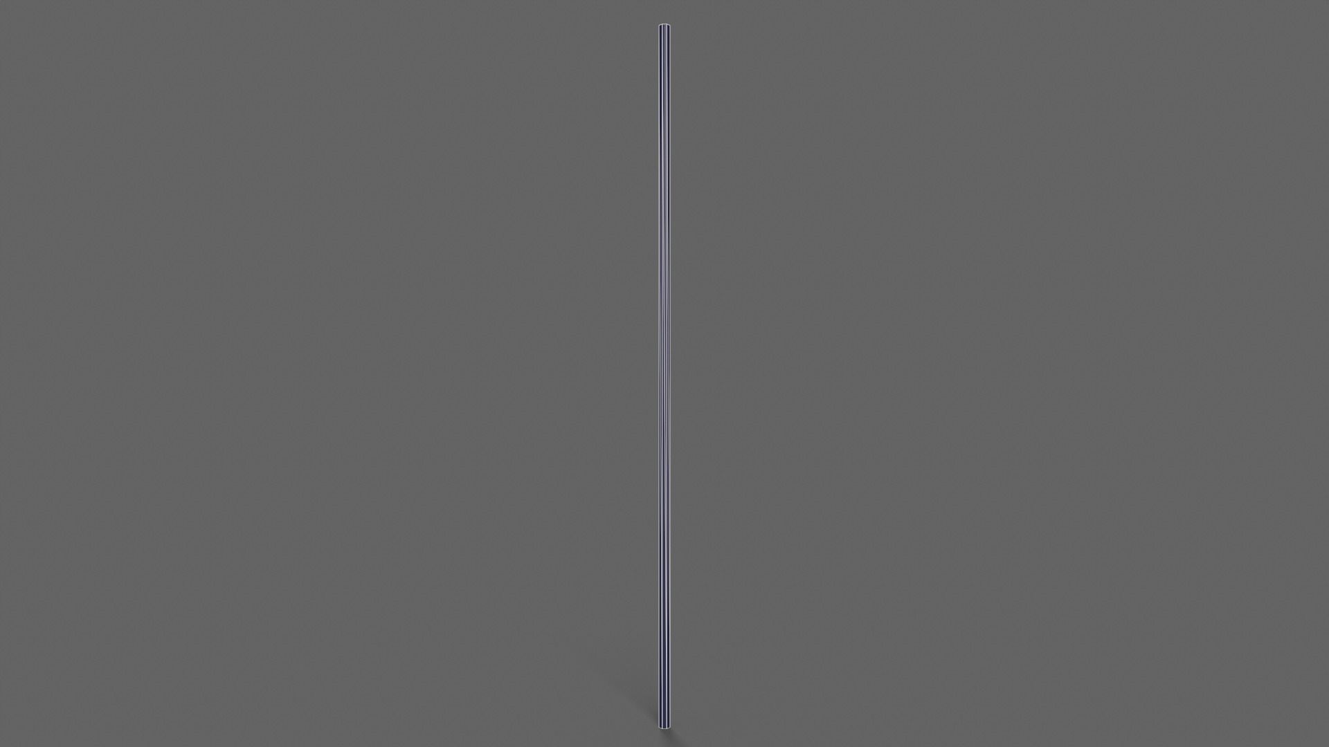 PBR Wushu Stick Blue Low-poly 3D model_3