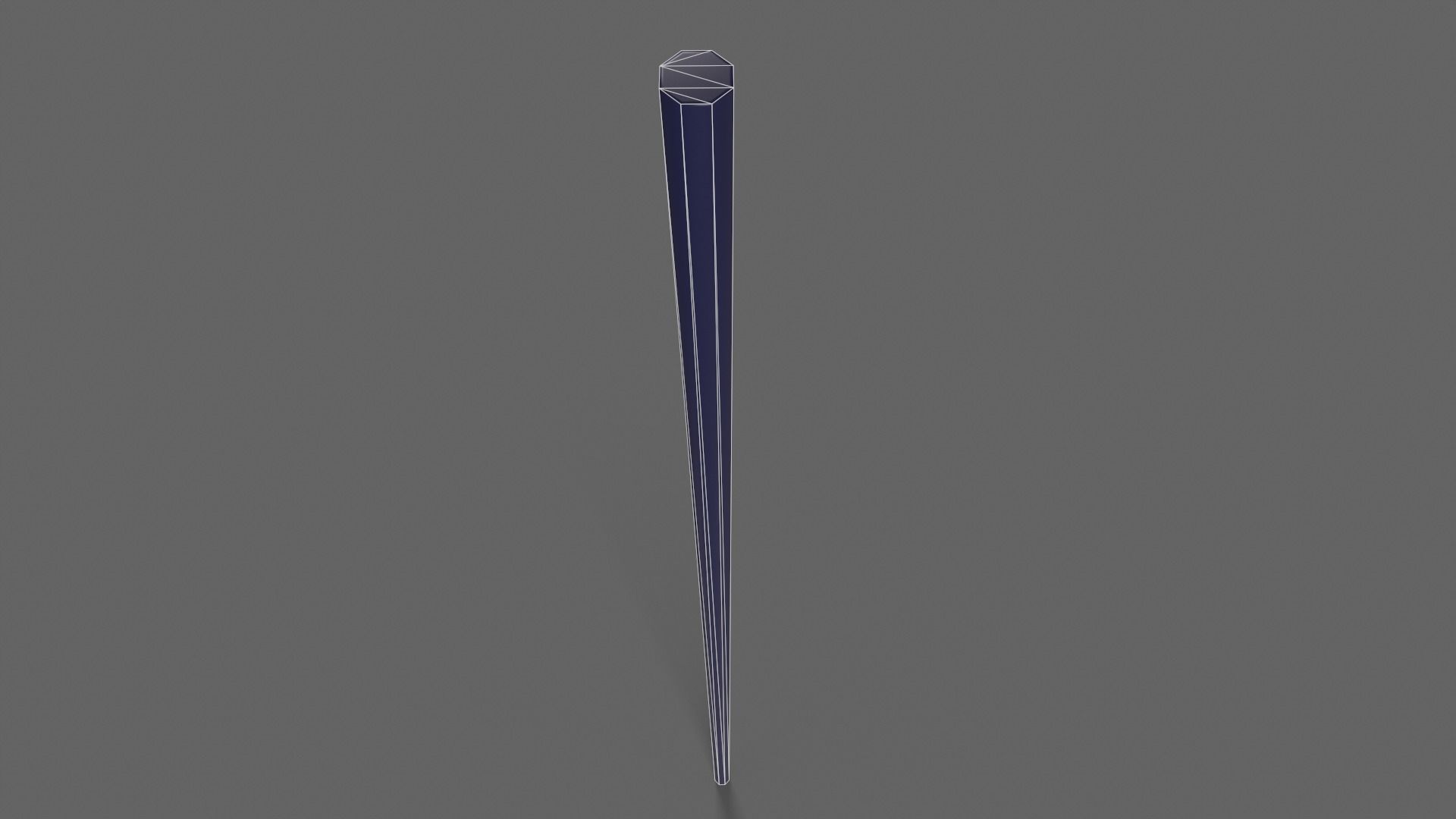 PBR Wushu Stick Blue Low-poly 3D model_5